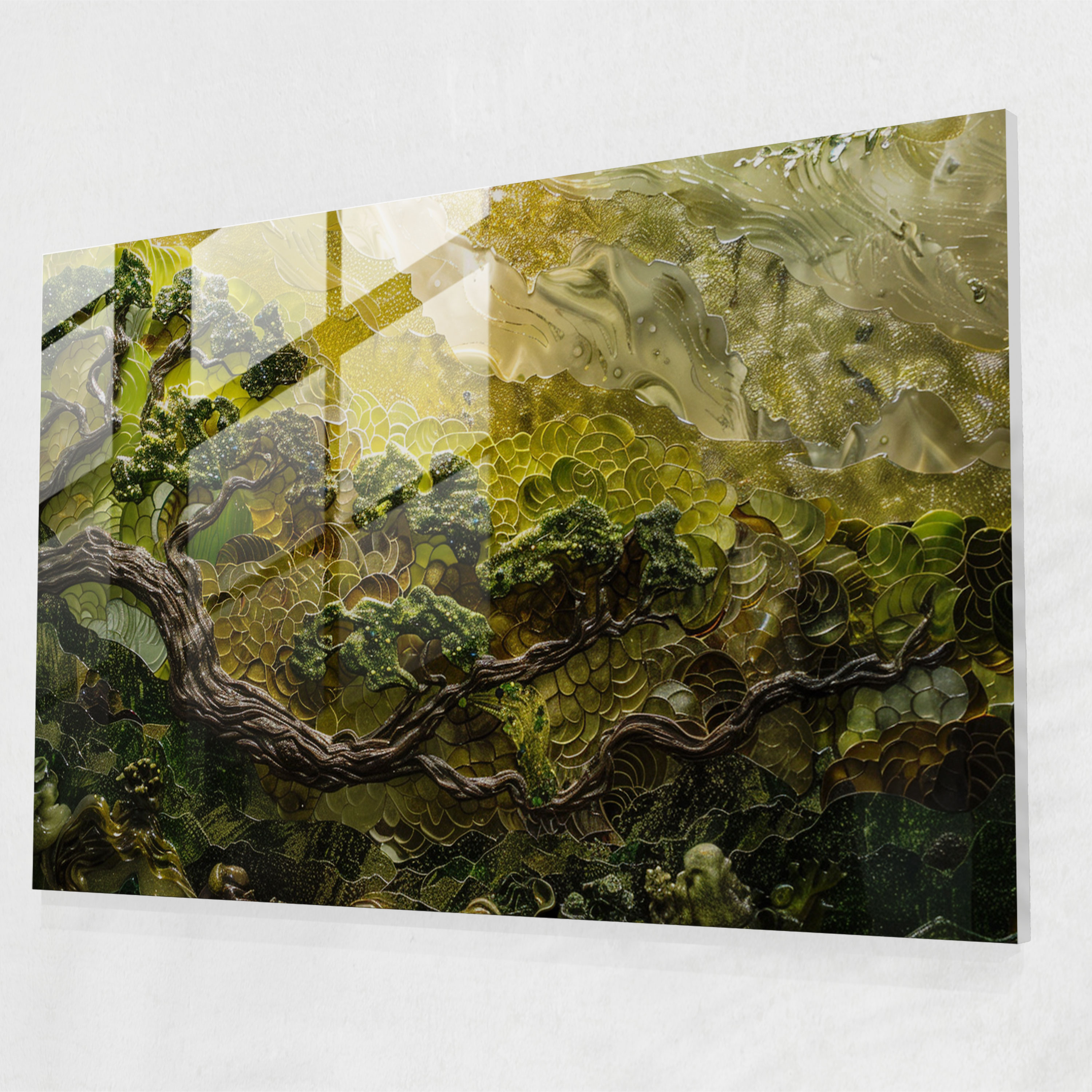 Michelangelo Glass Wall Art - Nature Elements - Michelangelo, Nature, Modern Art, Wall Decoration