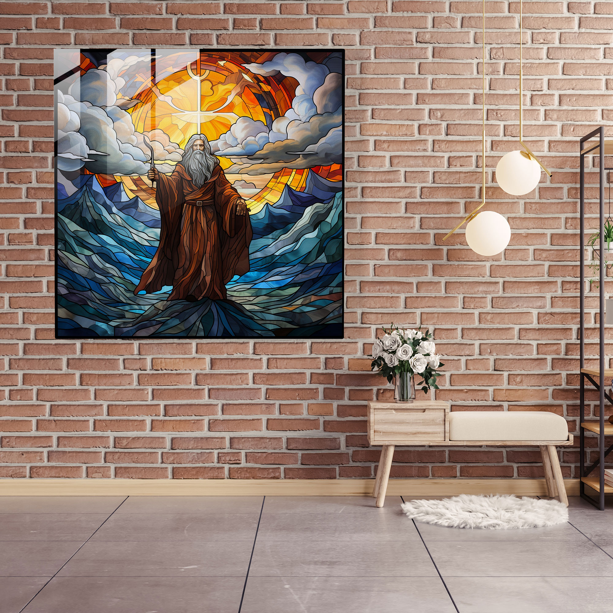 Gandalf Stained Glass Art - Middle Earth, Glass Art, Ambiance, Enchantment