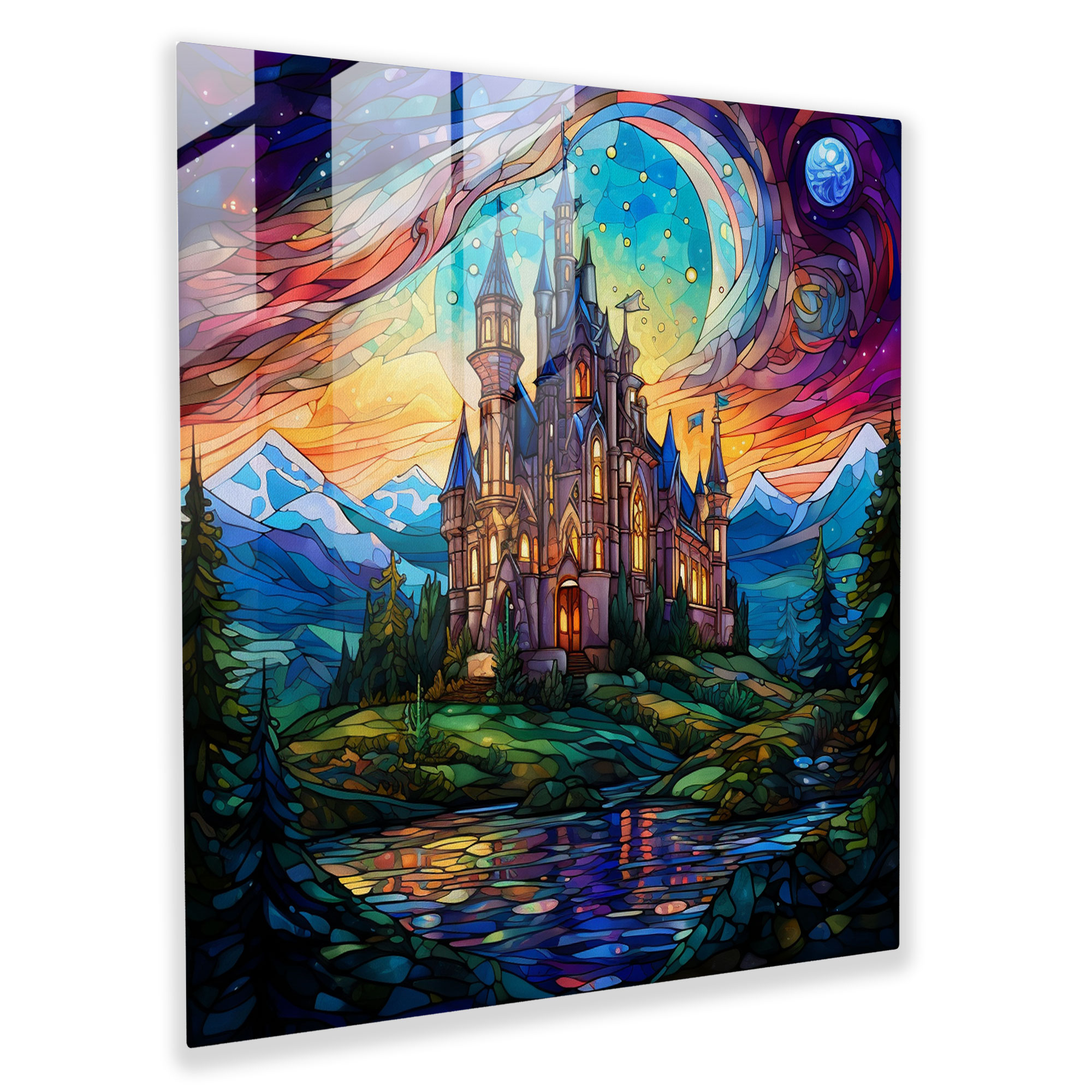 Middle Earth Glass Print - Castle Of Enchantment - Middle Earth, Castle, Glass Wall Art, Enchantment