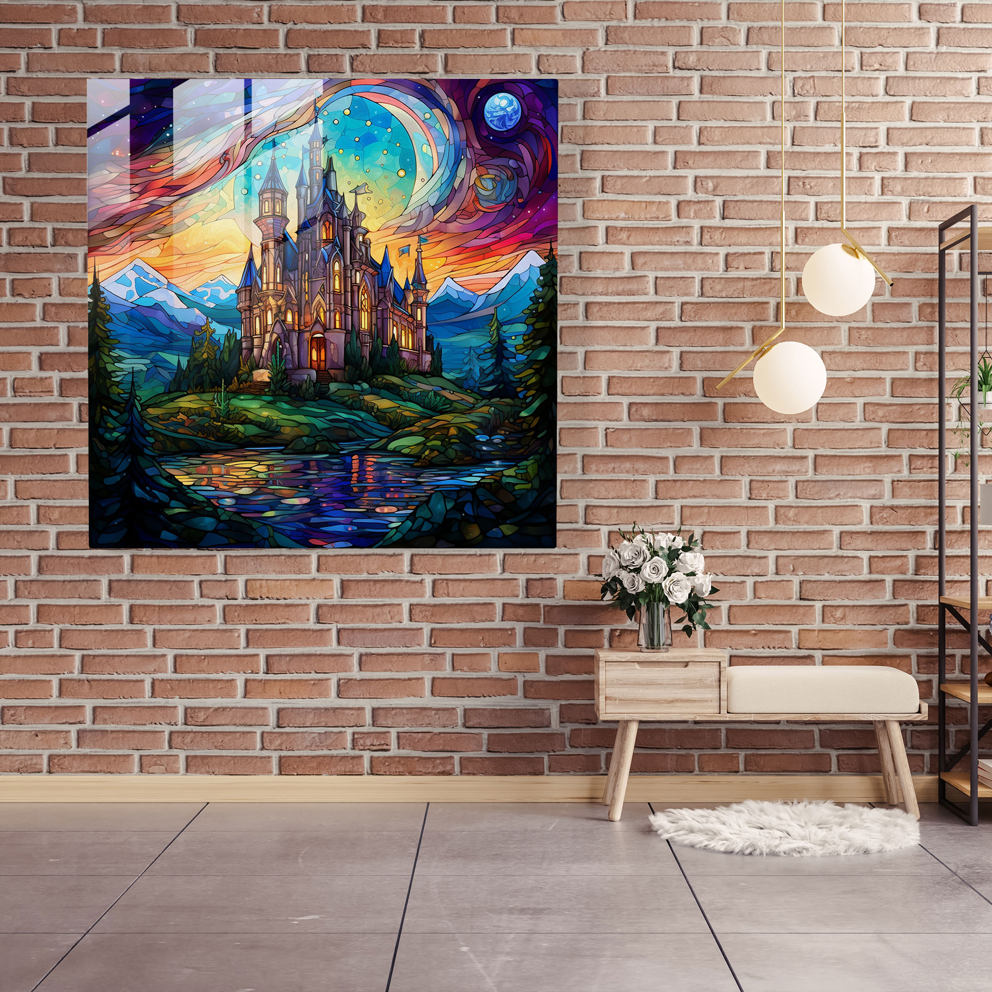 Middle Earth Glass Print - Castle Of Enchantment - Middle Earth, Castle, Glass Wall Art, Enchantment