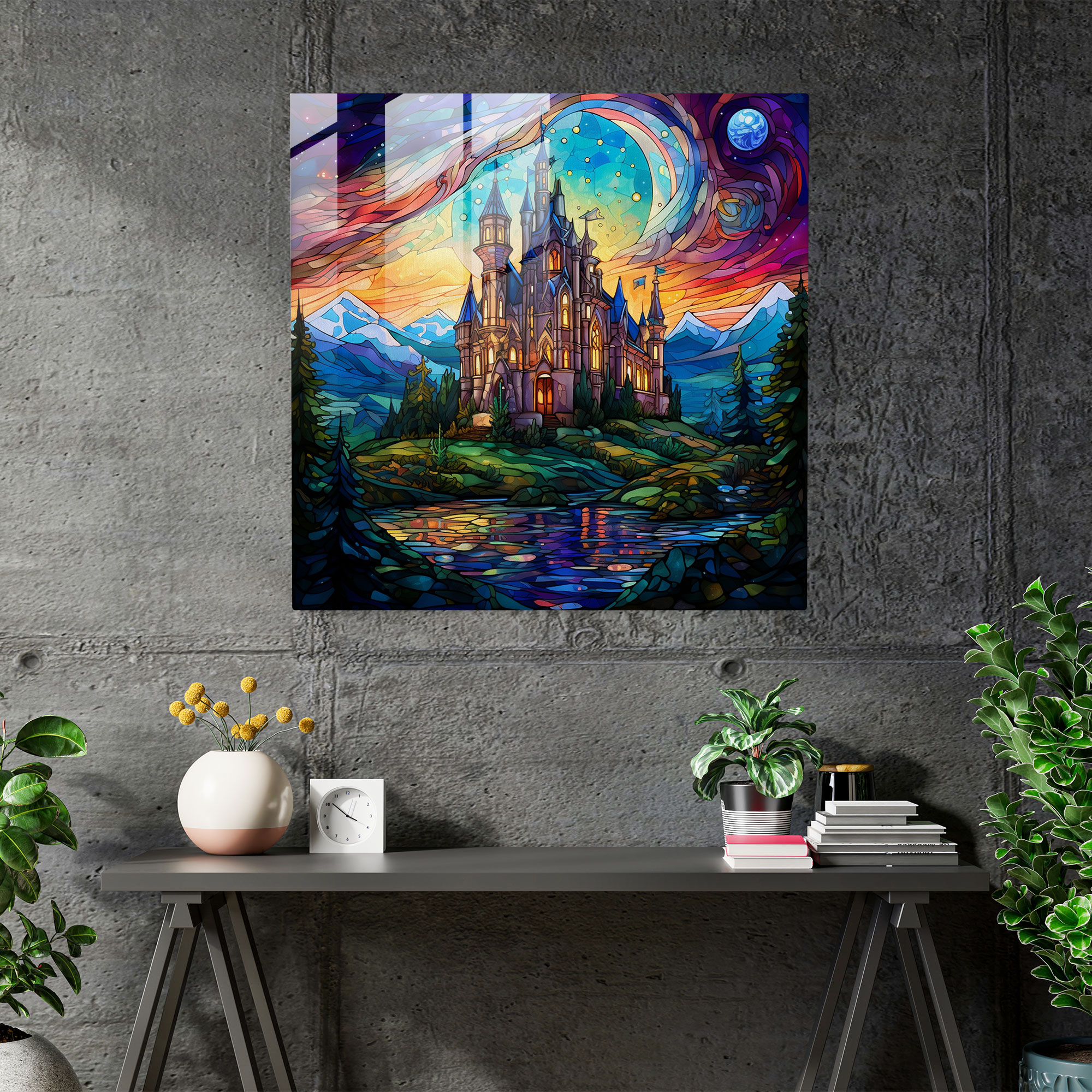 Middle Earth Glass Print - Castle Of Enchantment - Middle Earth, Castle, Glass Wall Art, Enchantment