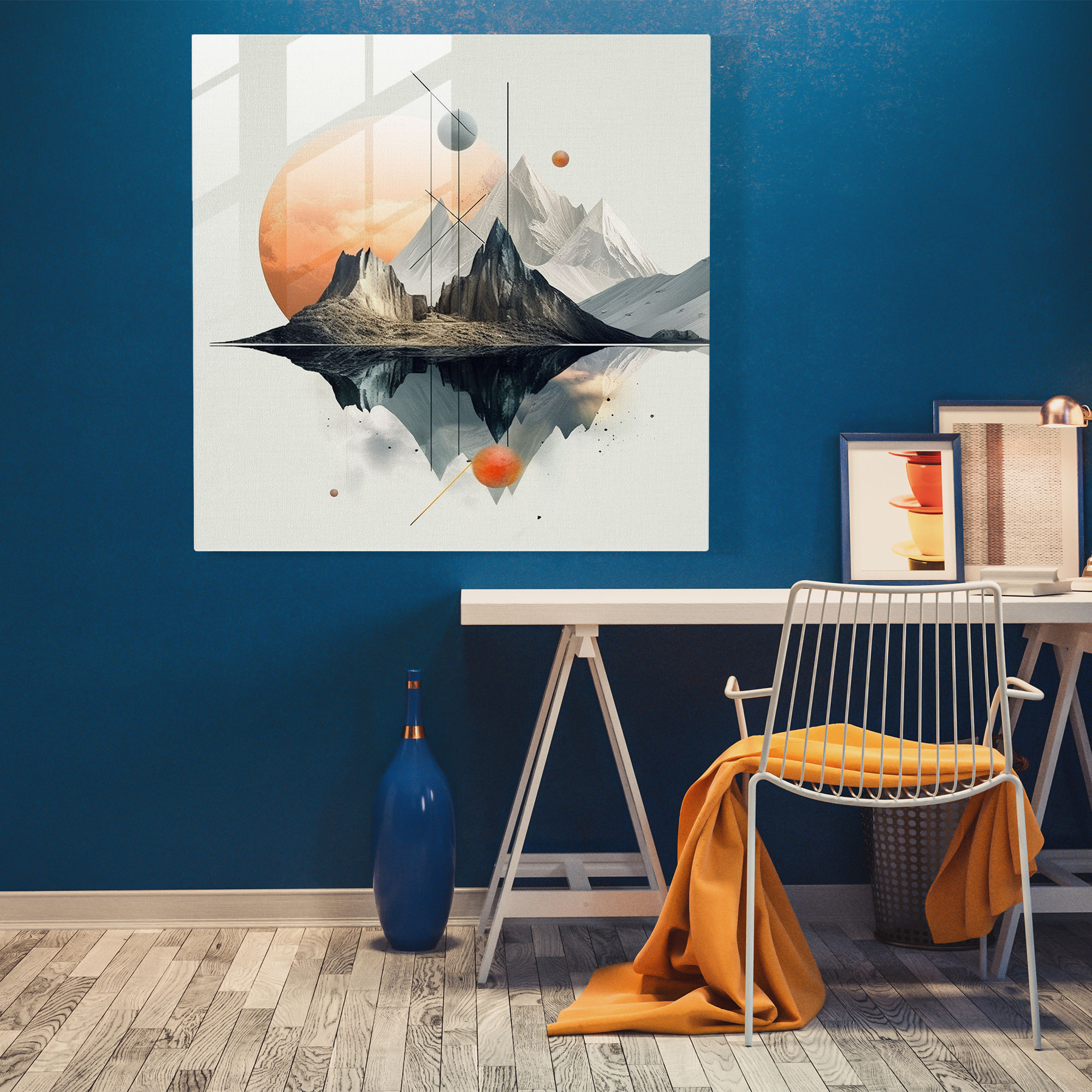 Middle Earth Glass Wall Art - Geometric Landscapes - Middle Earth, Glass Art, Wall Decoration, Home Decoration