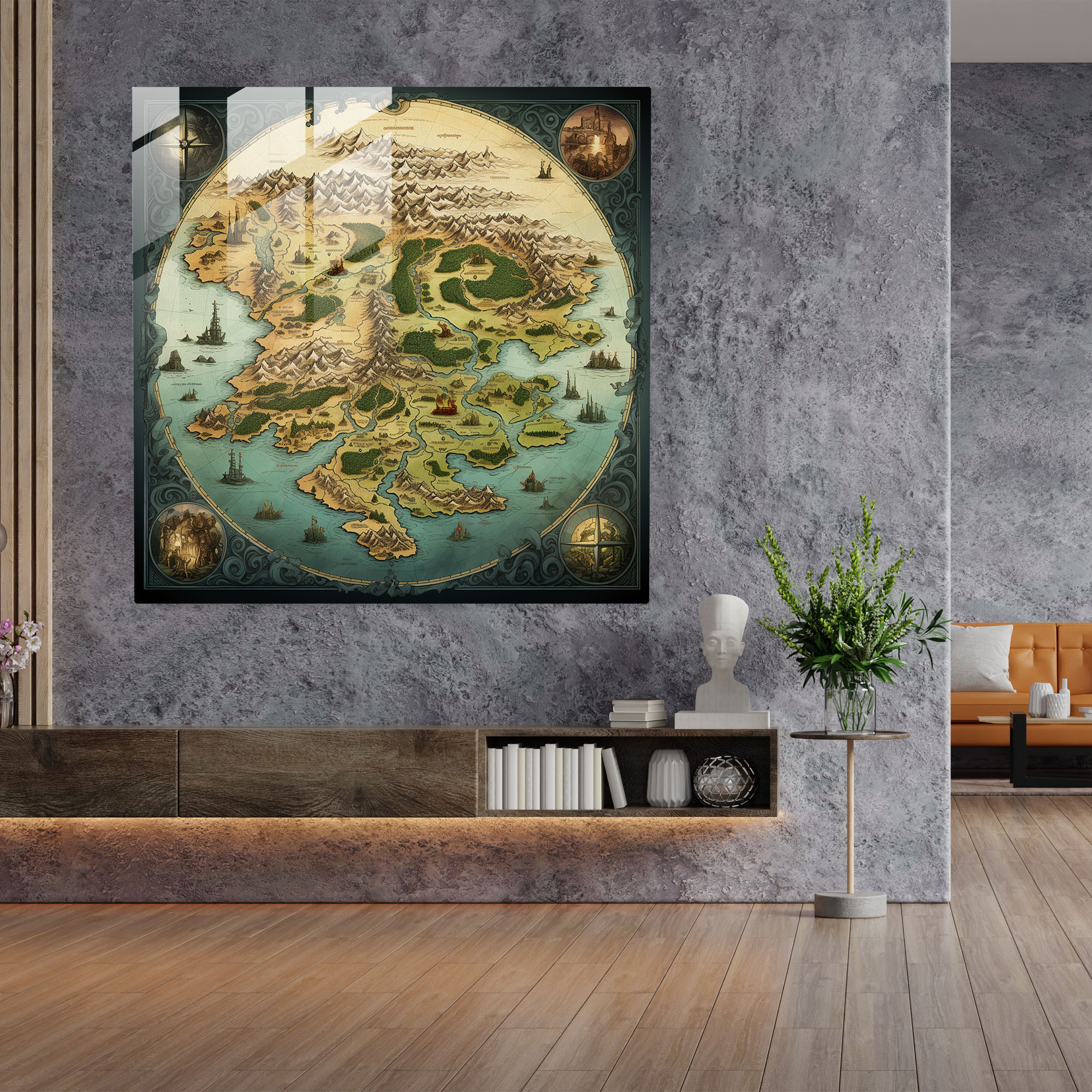 Middle Earth Glass Wall Art - Middle Earth, Glass Wall Art, Glass Print, Home Decoration