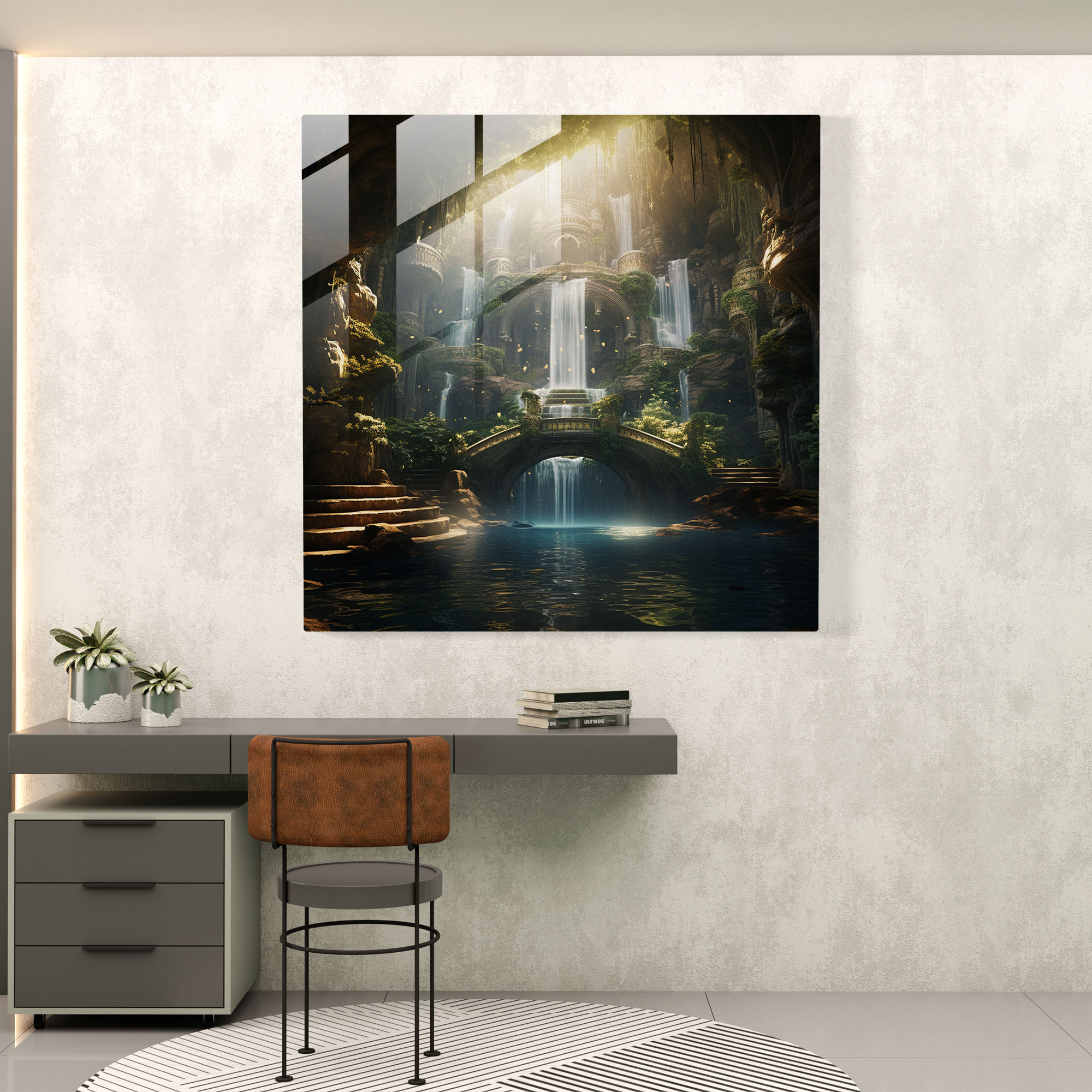 Middle Earth Glass Wall Art - Middle Earth, Wall Decoration, Dreamlike Scene, Fusion Of Modern Art
