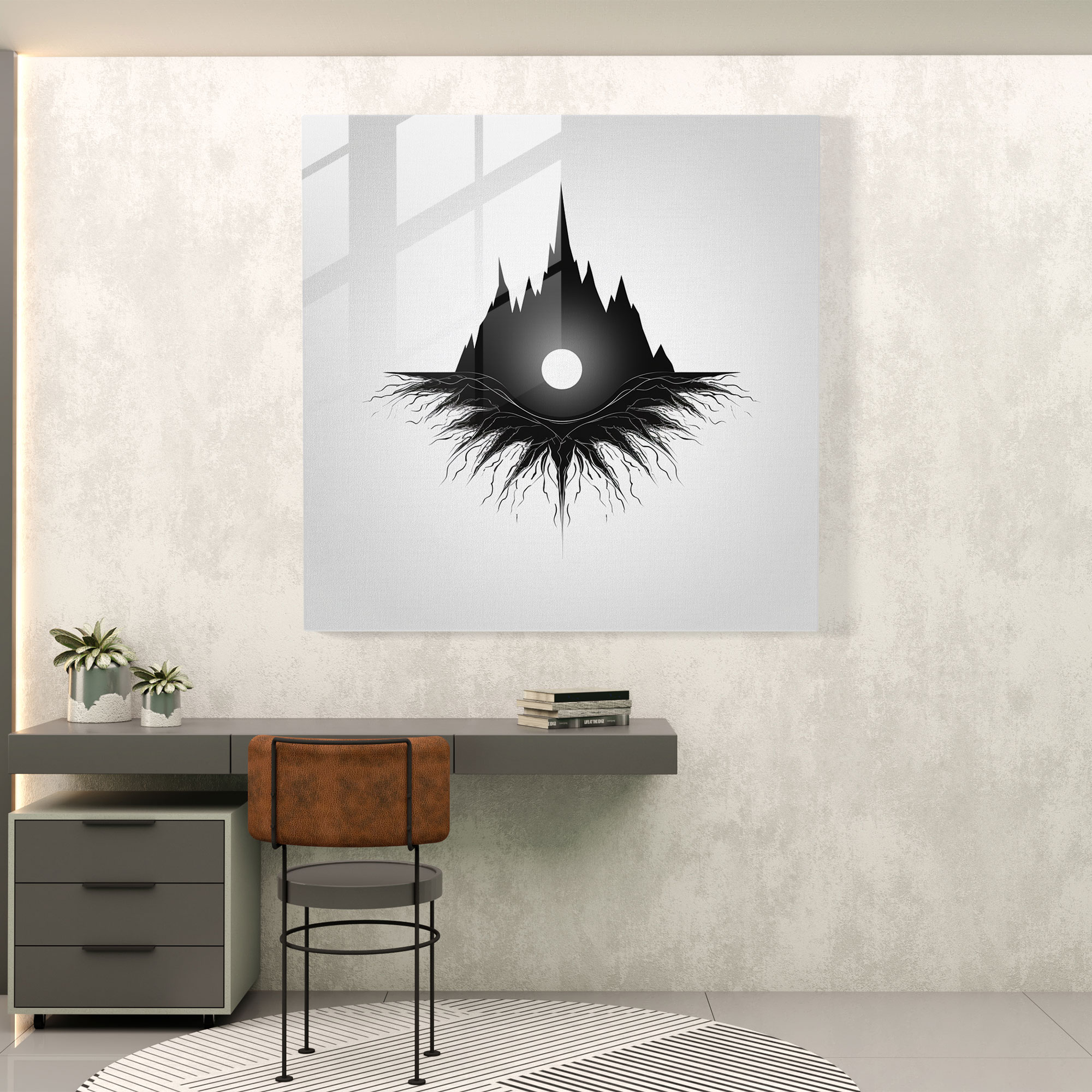 Middle Earth Wall Decoration - Middle Earth, Glass Art, Glass Print, Modern Minimalism