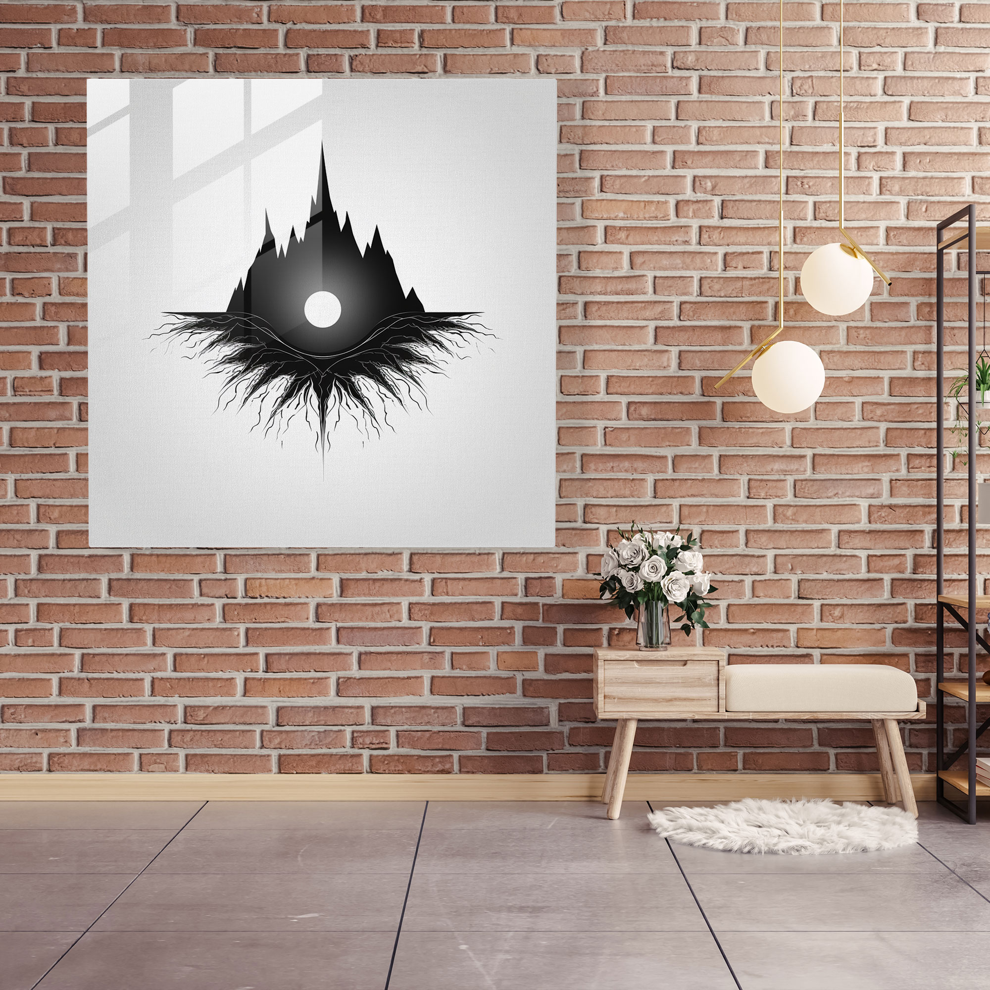 Middle Earth Wall Decoration - Middle Earth, Glass Art, Glass Print, Modern Minimalism