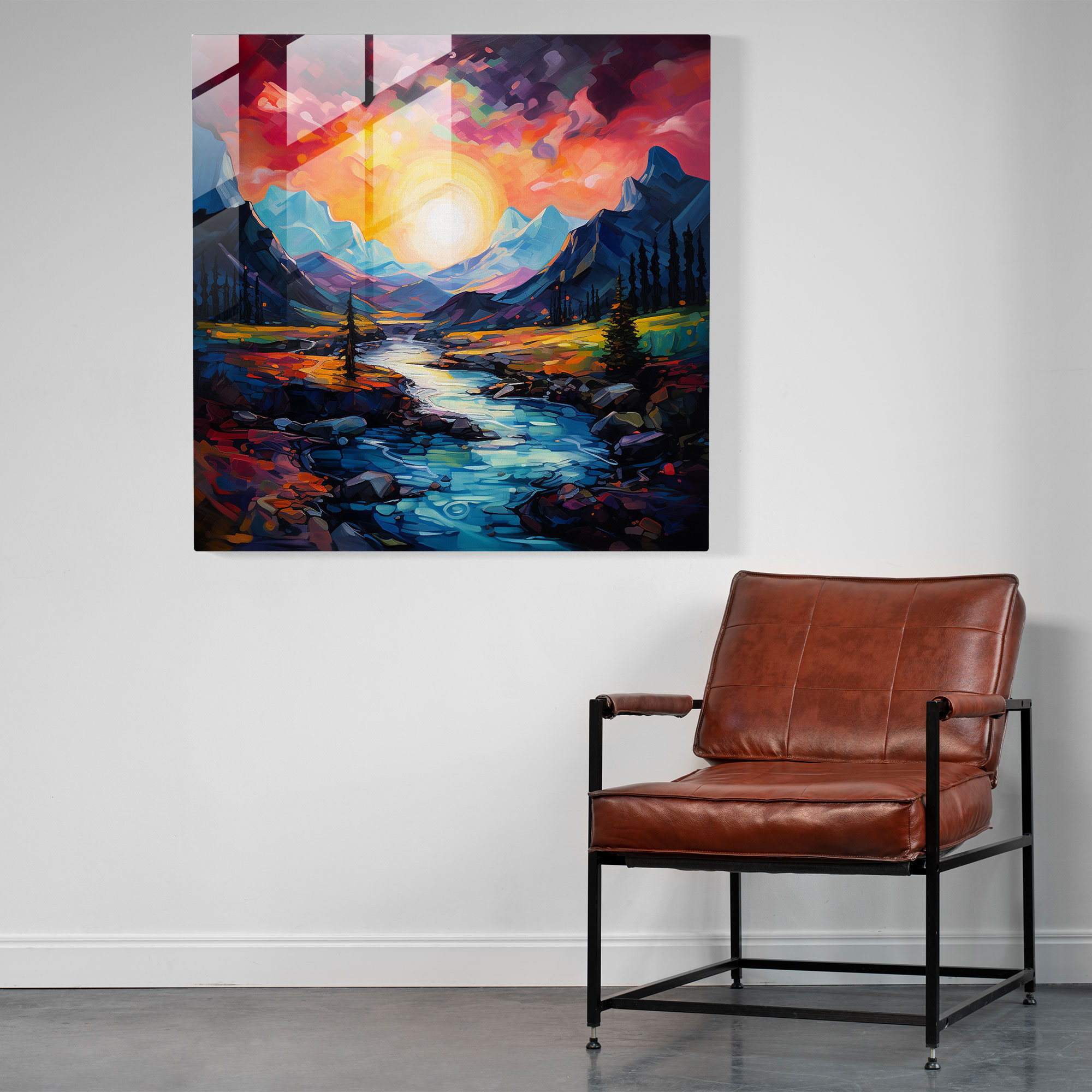 Middle Earth Landscapes Glass Print - Middle Earth, Vibrant Colors, Landscapes, Home Decoration