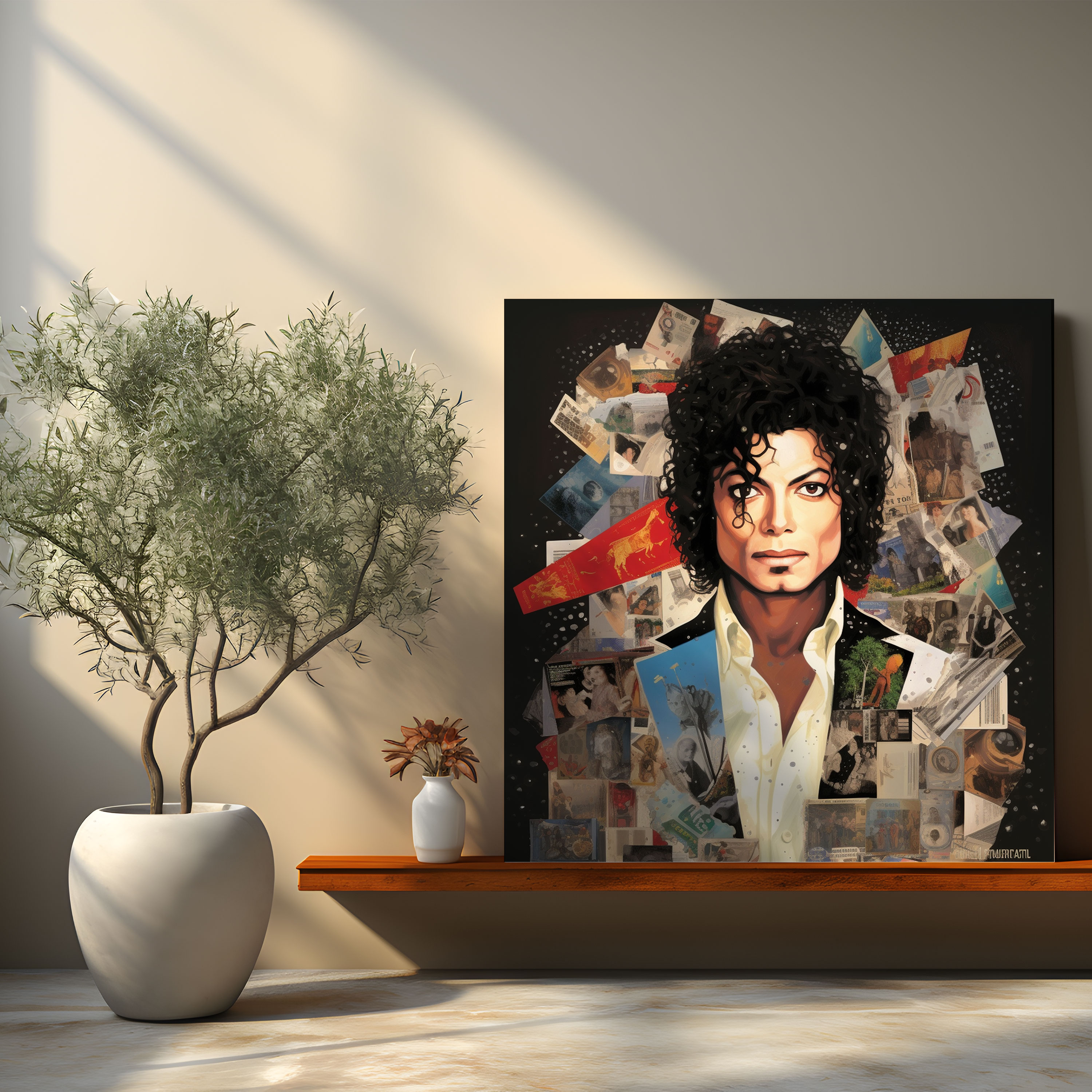 Michael Jackson Canvas Print - Album Covers Collage - Micheal Jackson, Album Covers, Home Decoration, Canvas Print