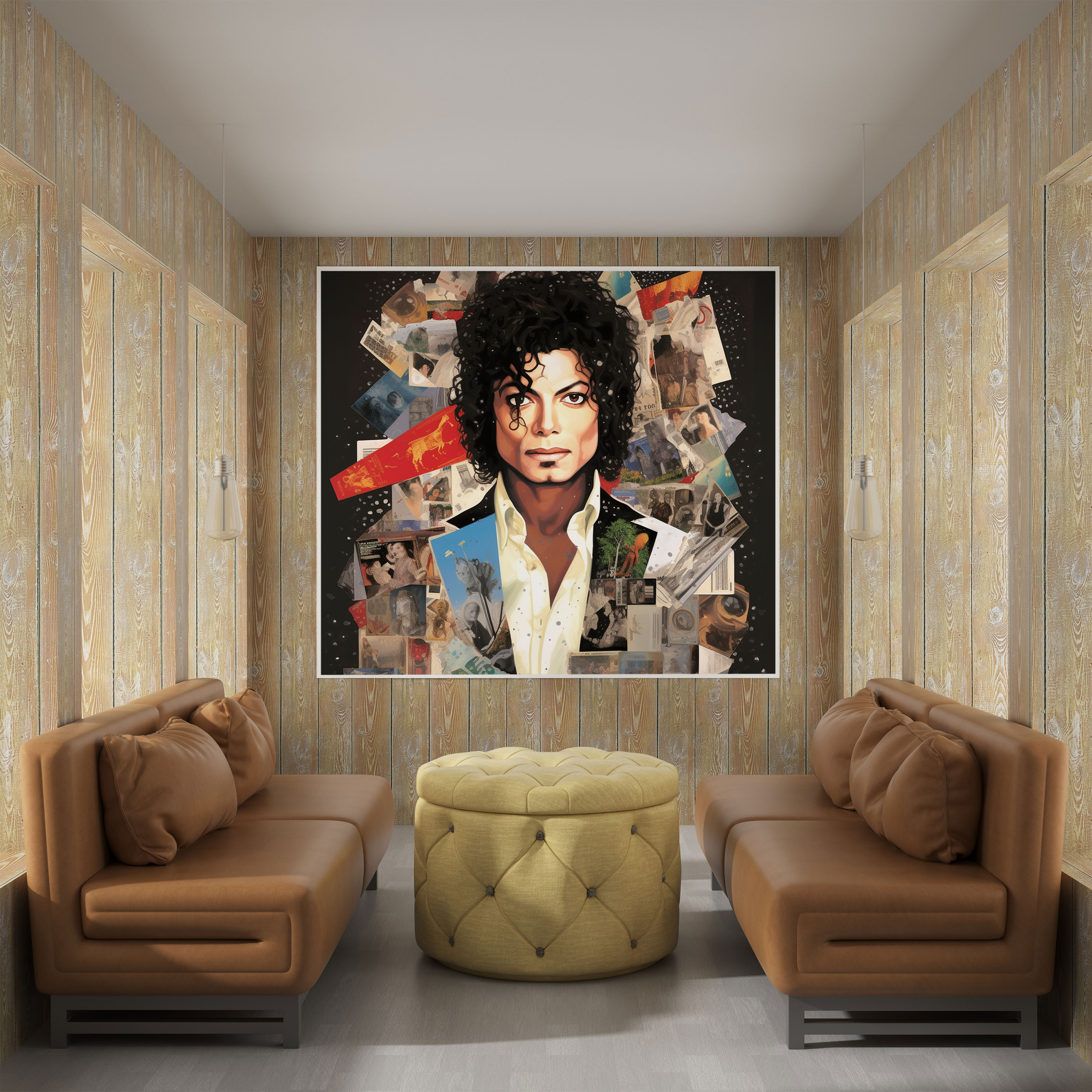 Michael Jackson Canvas Print - Album Covers Collage - Micheal Jackson, Album Covers, Home Decoration, Canvas Print