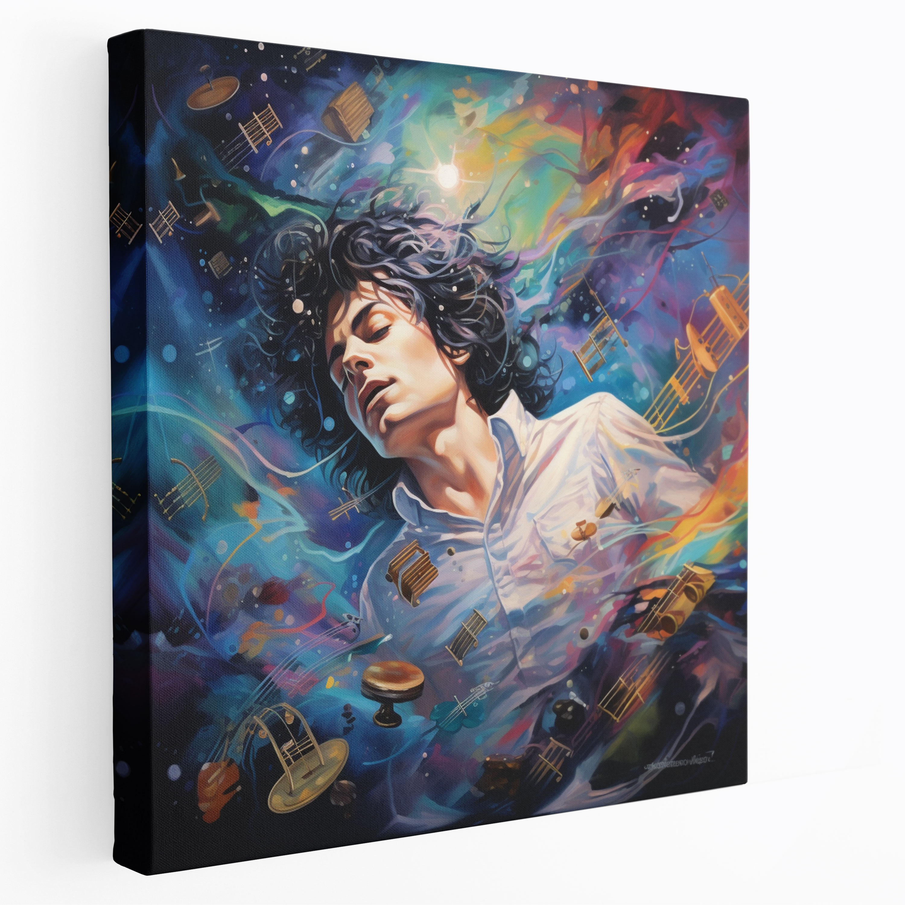 Michael Jackson Canvas Print - Sea Of Musical Notes - Micheal Jackson, Whimsical Colors, Canvas Wall Art, Wall Art