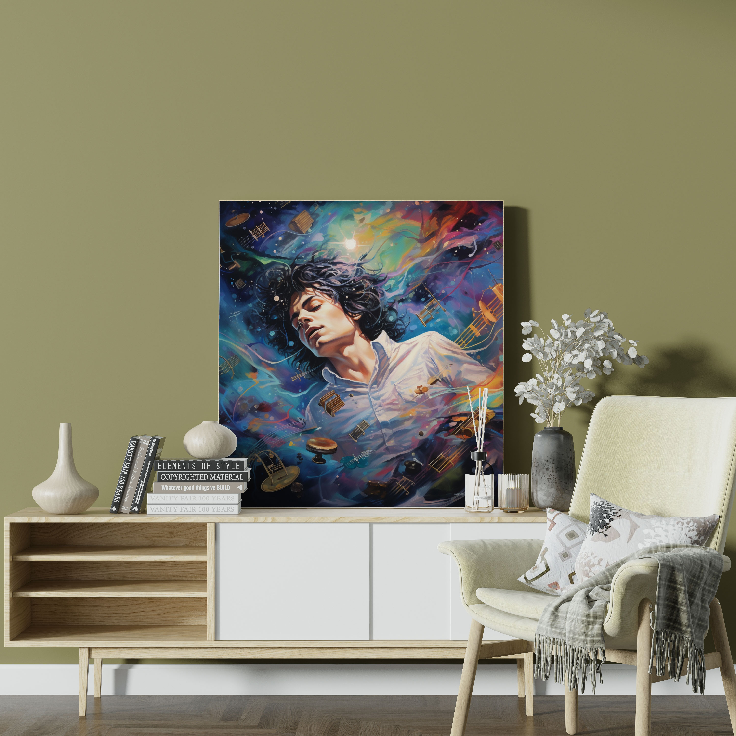 Michael Jackson Canvas Print - Sea Of Musical Notes - Micheal Jackson, Whimsical Colors, Canvas Wall Art, Wall Art