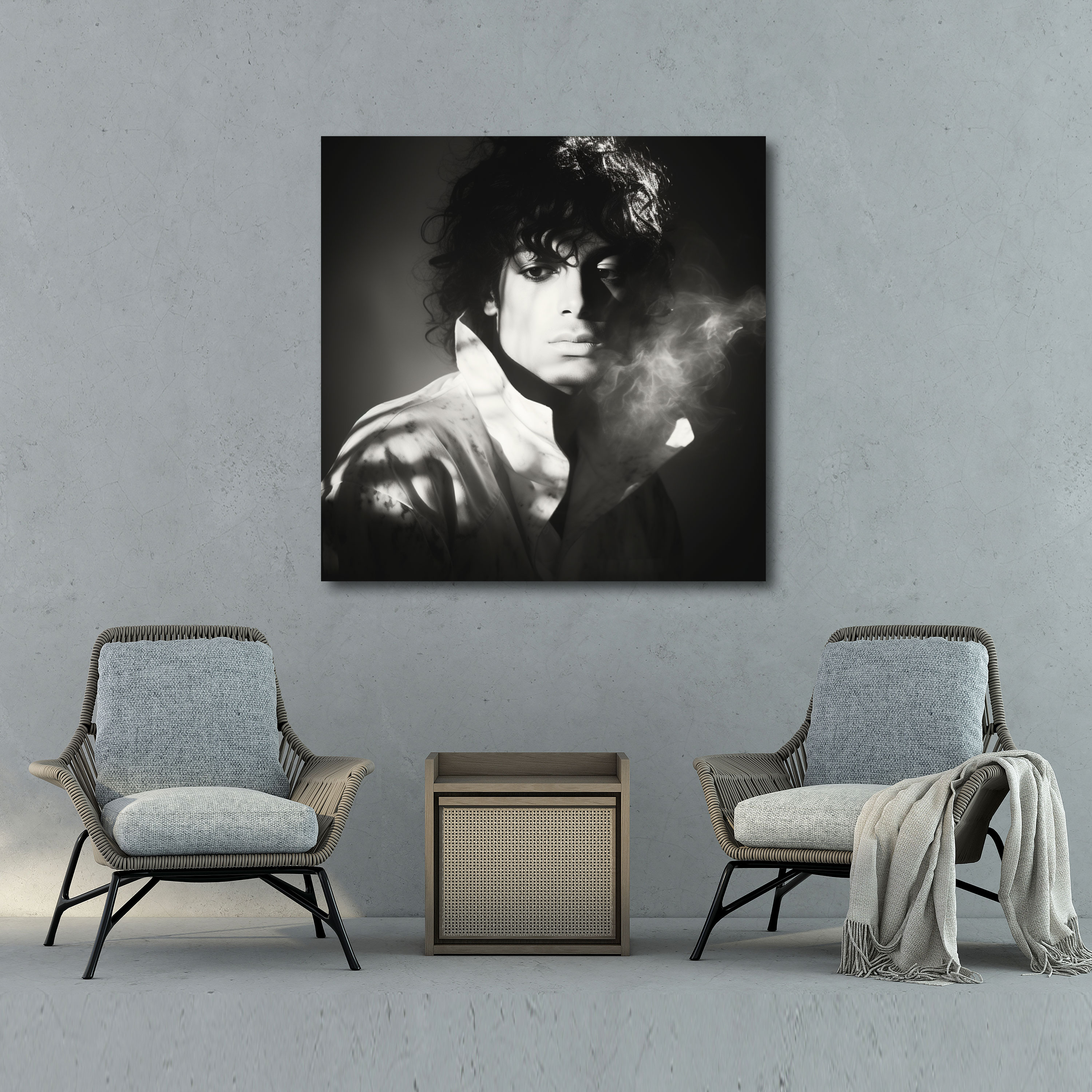 Micheal Jackson Canvas Print - Iconic Black And White - Micheal Jackson, Captivating, Home Decoration, Mysterious