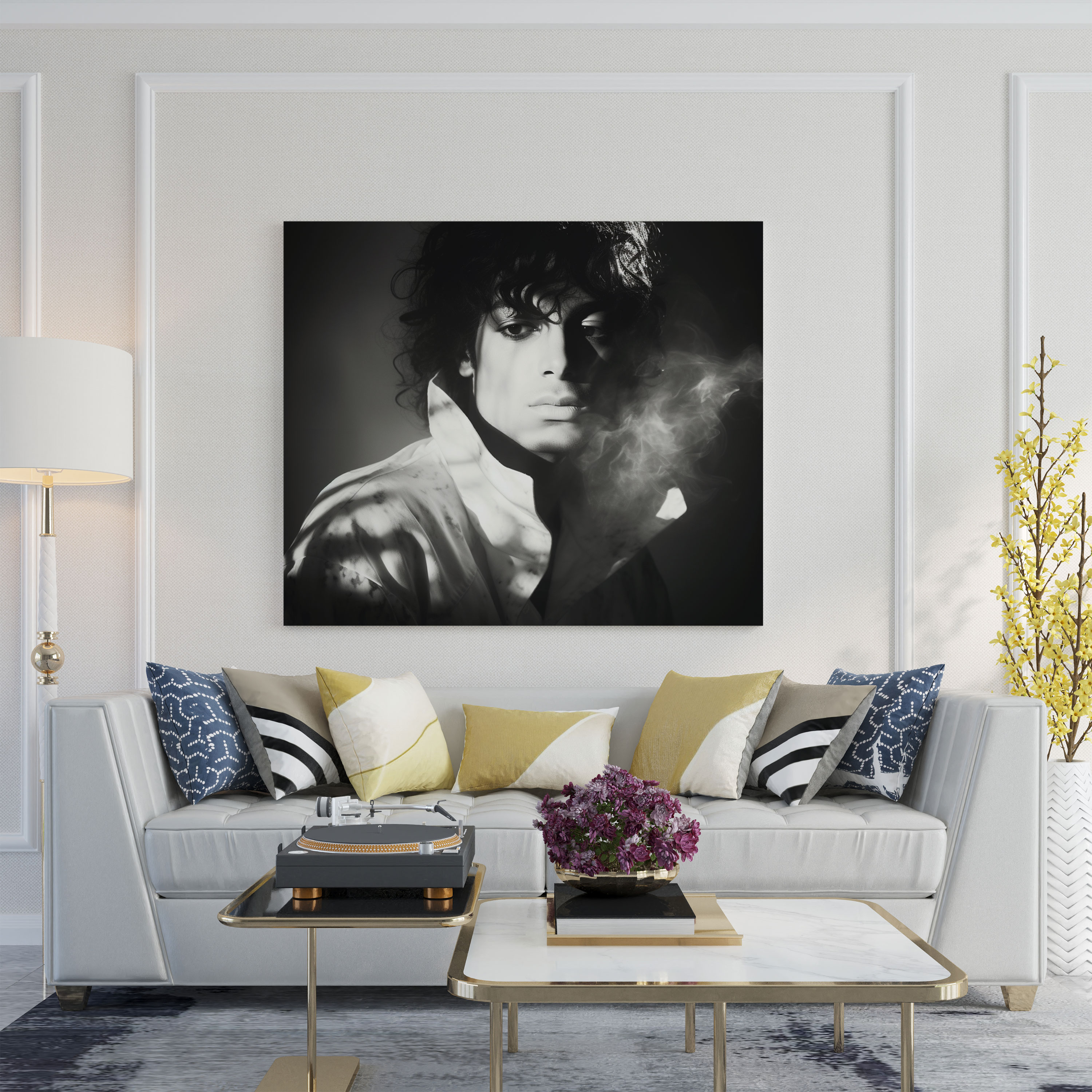 Micheal Jackson Canvas Print - Iconic Black And White - Micheal Jackson, Captivating, Home Decoration, Mysterious