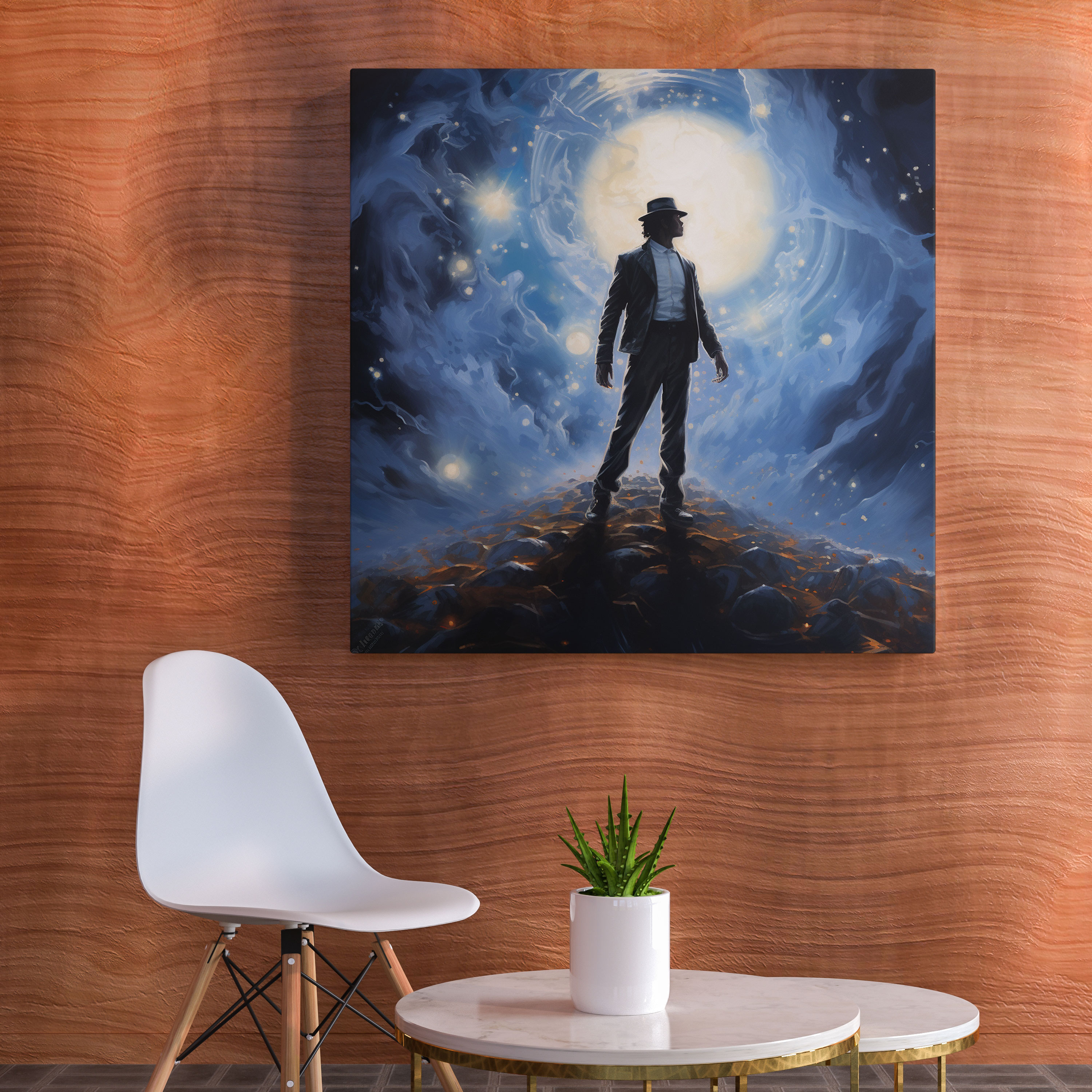 Micheal Jackson Wandkunst - Himmels-Silhouette - Anspruchsvolles Design