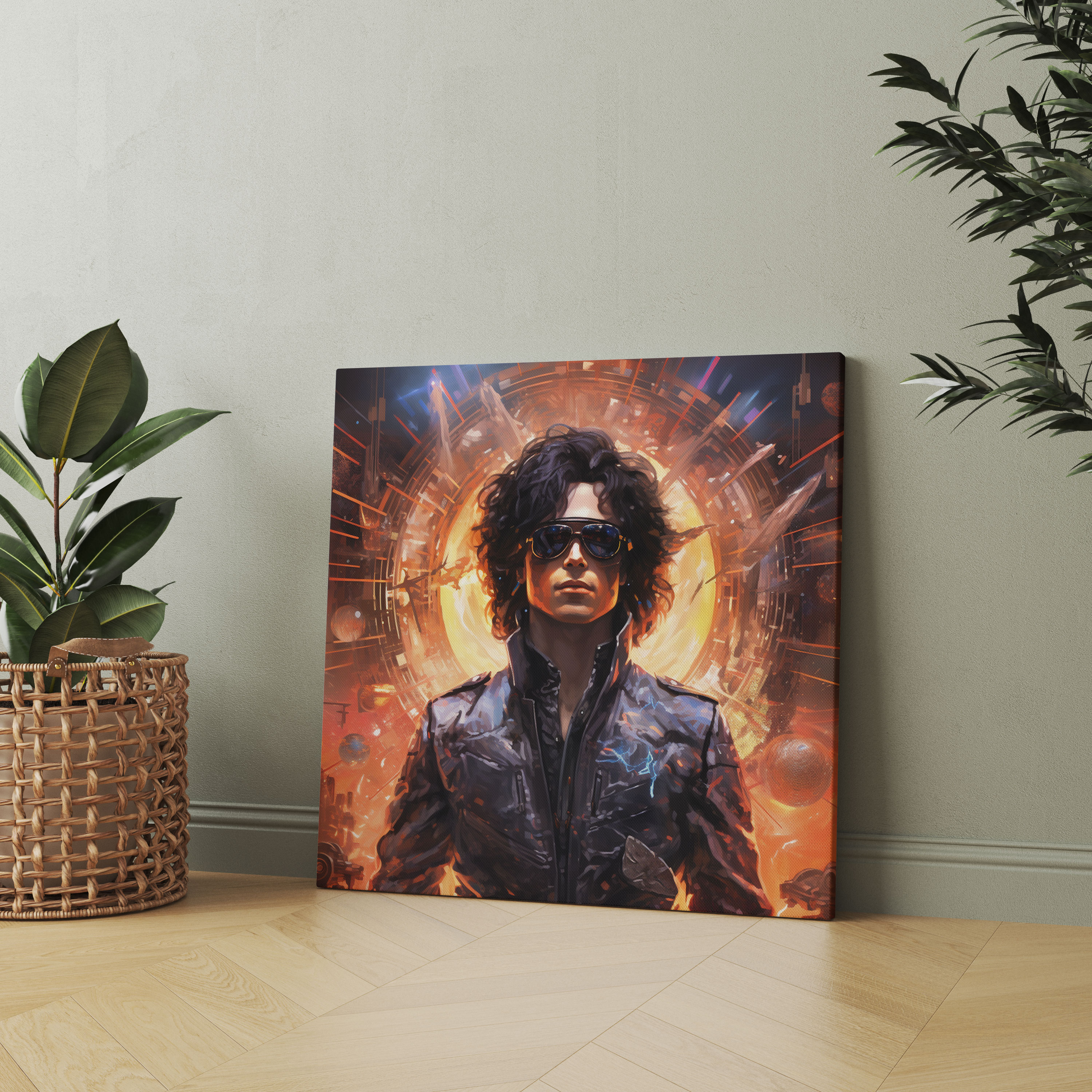Micheal Jackson Canvas Print - Futuristic Energy - Micheal Jackson, Captivating, Canvas, Futuristic Setting