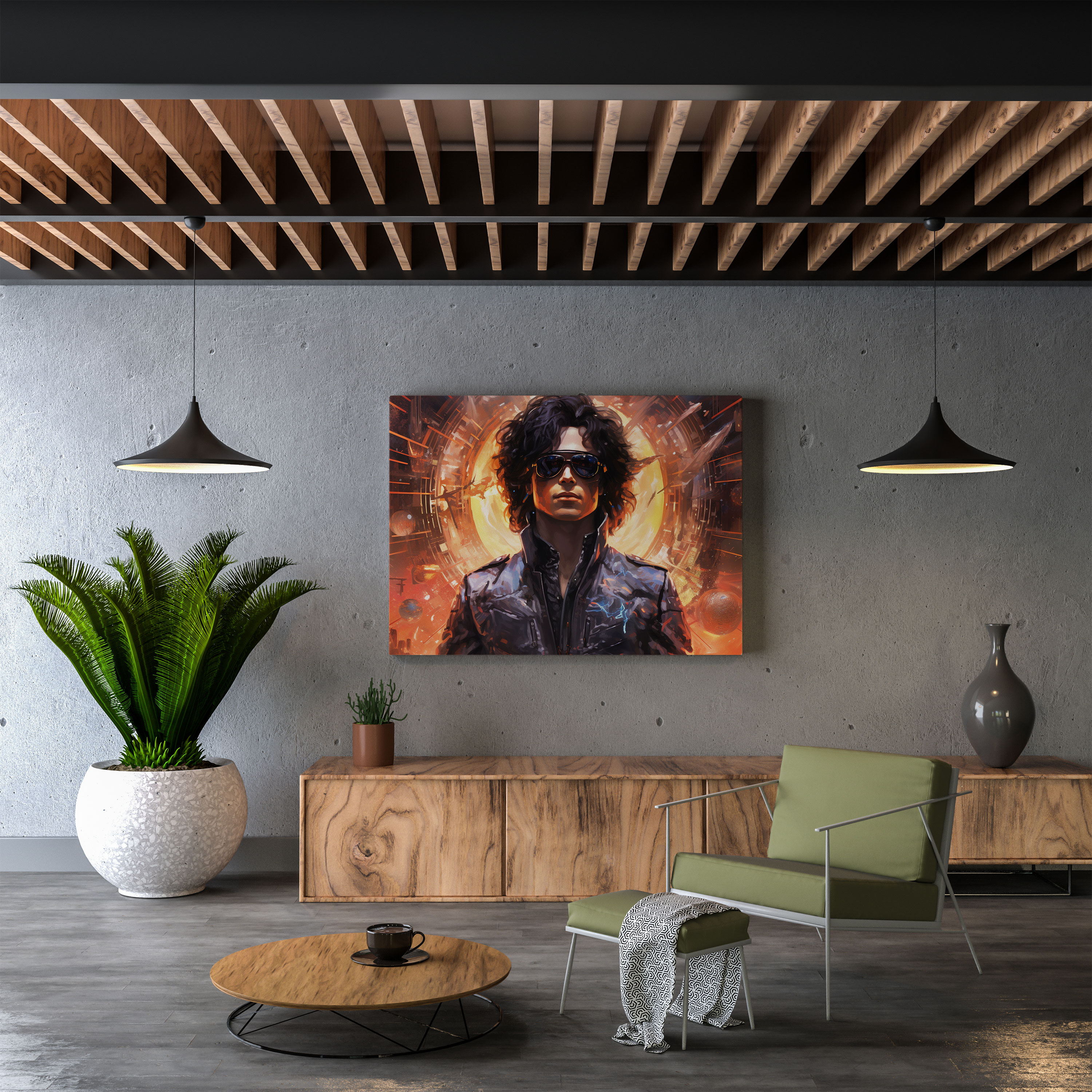 Micheal Jackson Canvas Print - Futuristic Energy - Micheal Jackson, Captivating, Canvas, Futuristic Setting