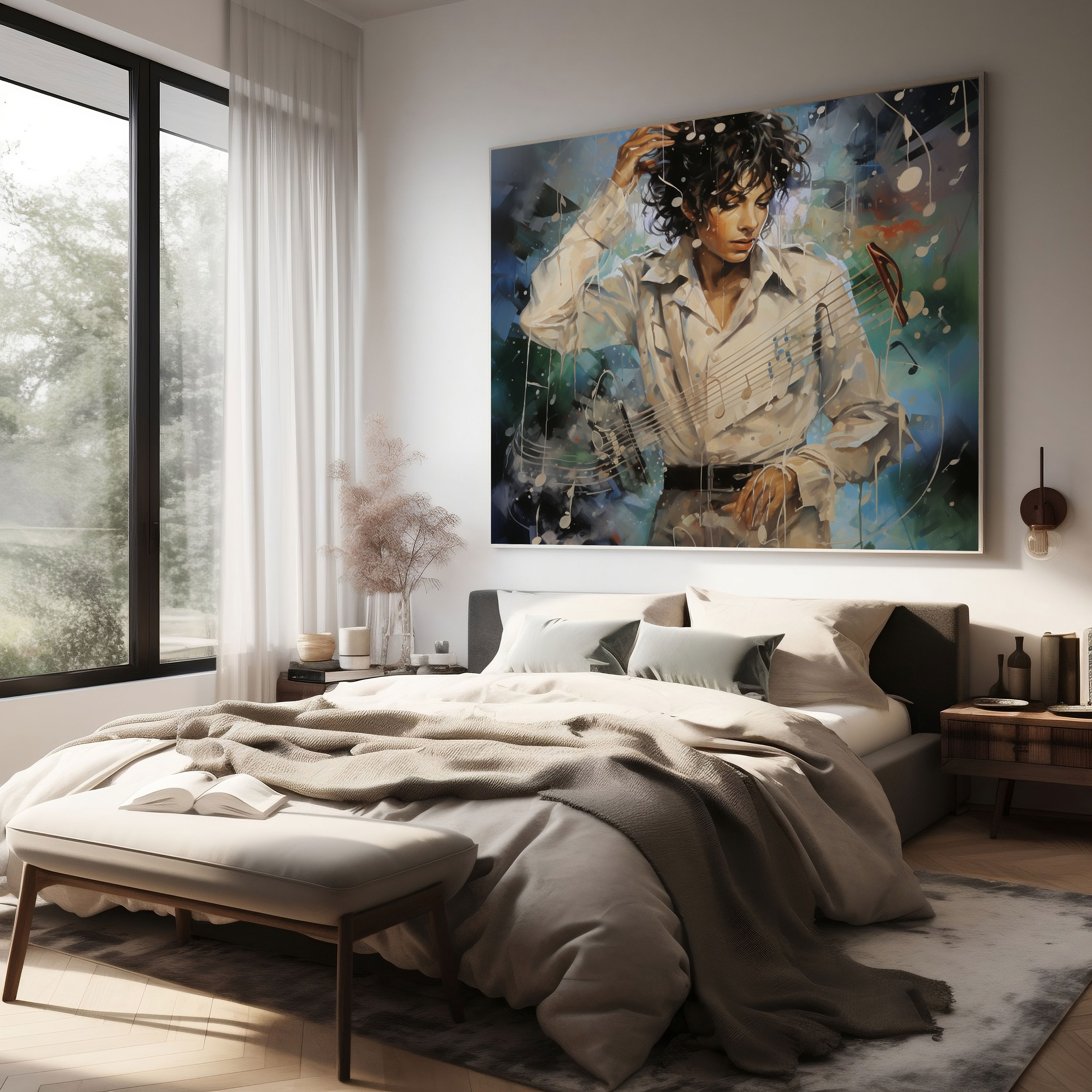 Micheal Jackson Wall Art - Melodic Surrealism - Micheal Jackson, Mesmerizing Design, Magical, Home Decoration