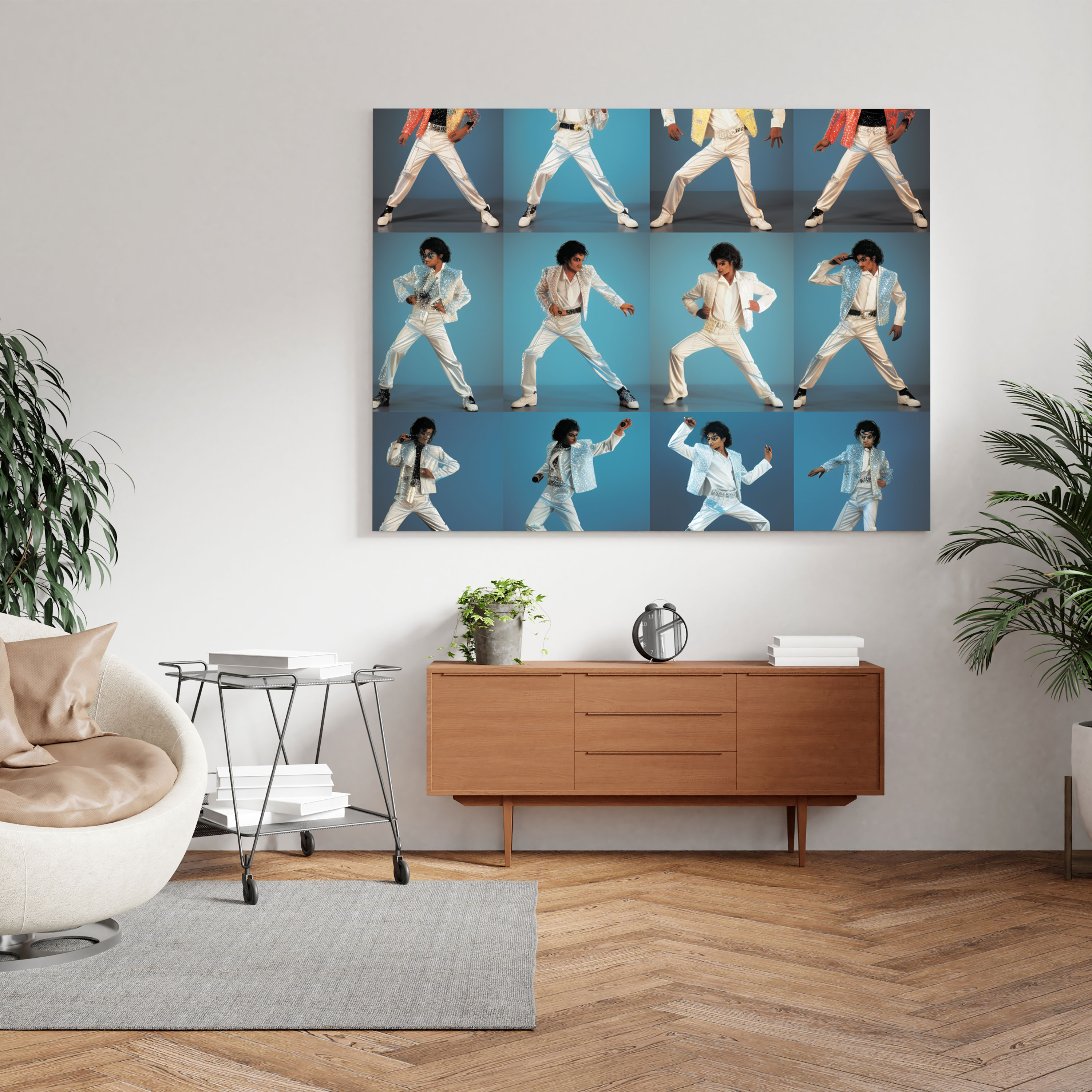 Micheal Jackson Wall Decoration - Dynamic Dance Collage - Micheal Jackson, Inspire, Iconic Dance Poses, Micheal Jackson