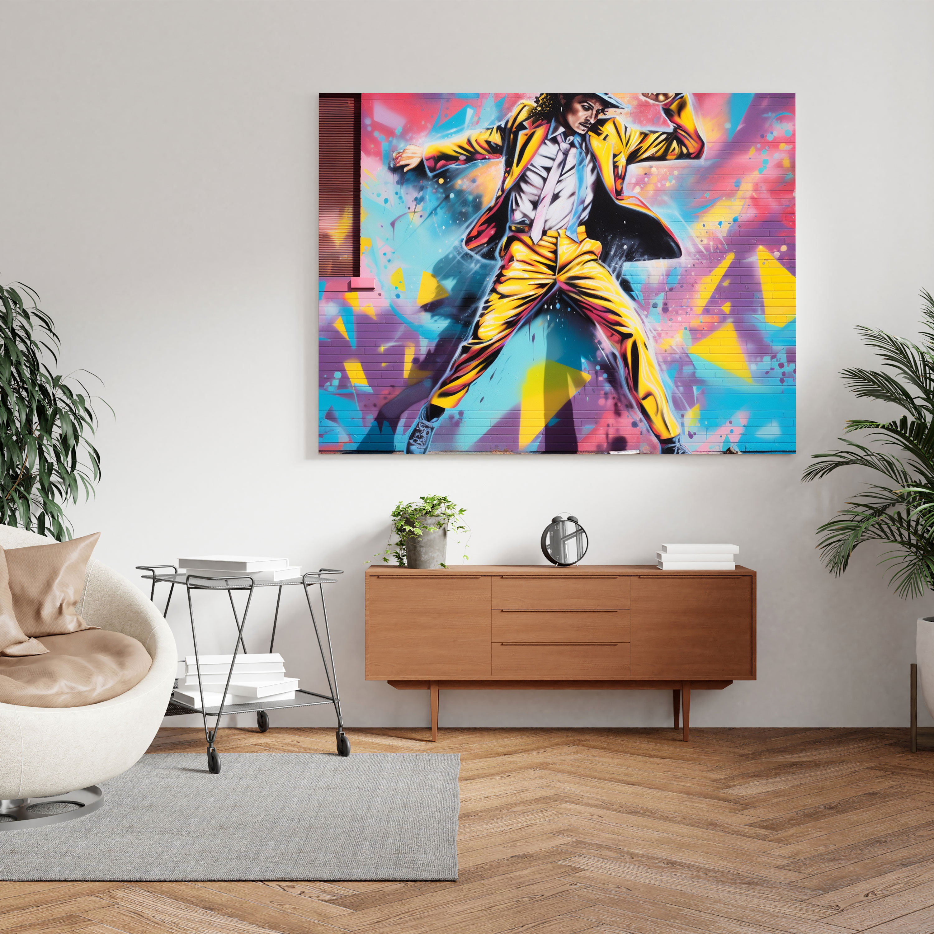 Michael Jackson Graffiti Canvas Print - Micheal Jackson, Wall Decoration, Michael Jackson, Iconic Dance Moves