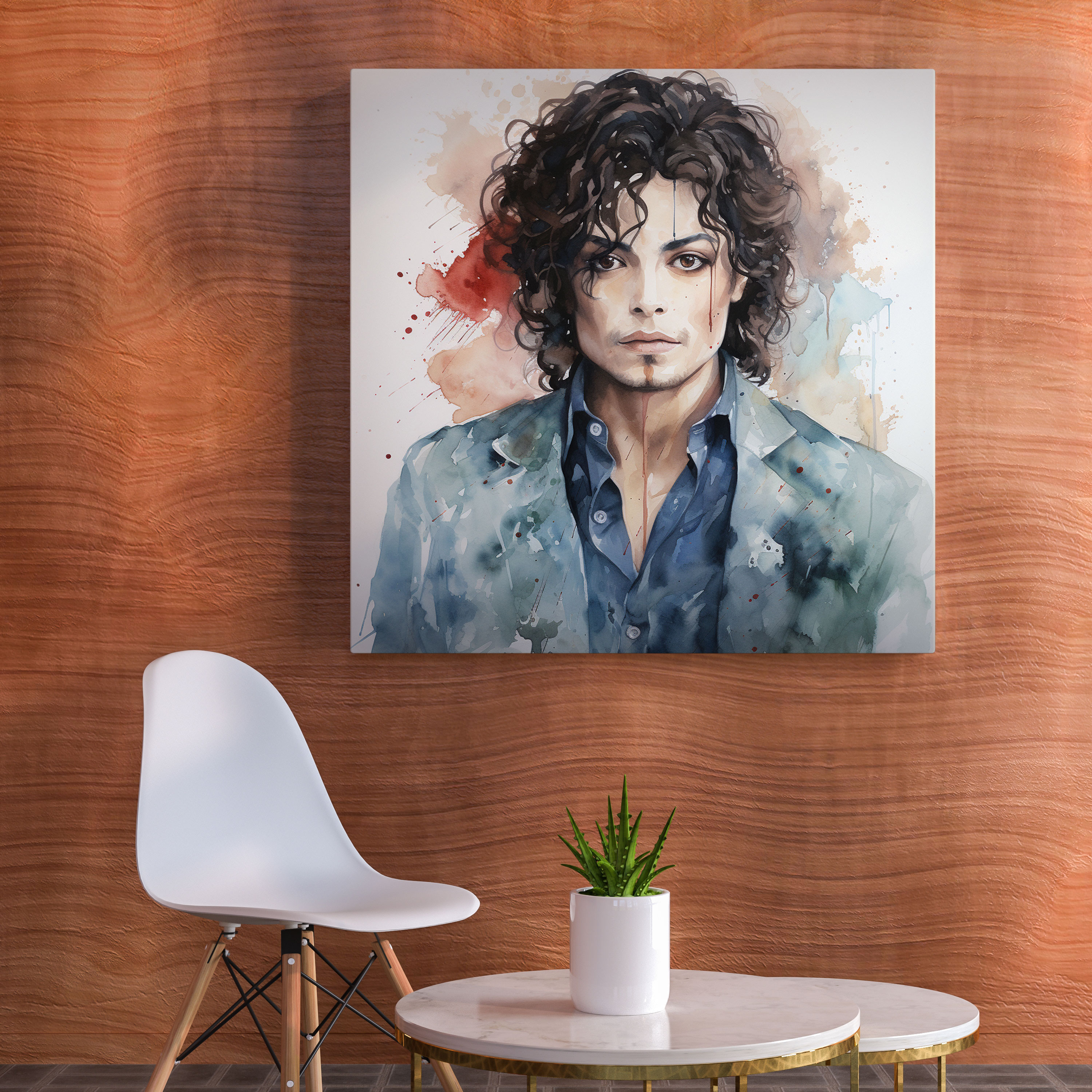 Michael Jackson Watercolor Canvas Print - Micheal Jackson, Canvas Wall Art, Wall Decoration, Home Decoration