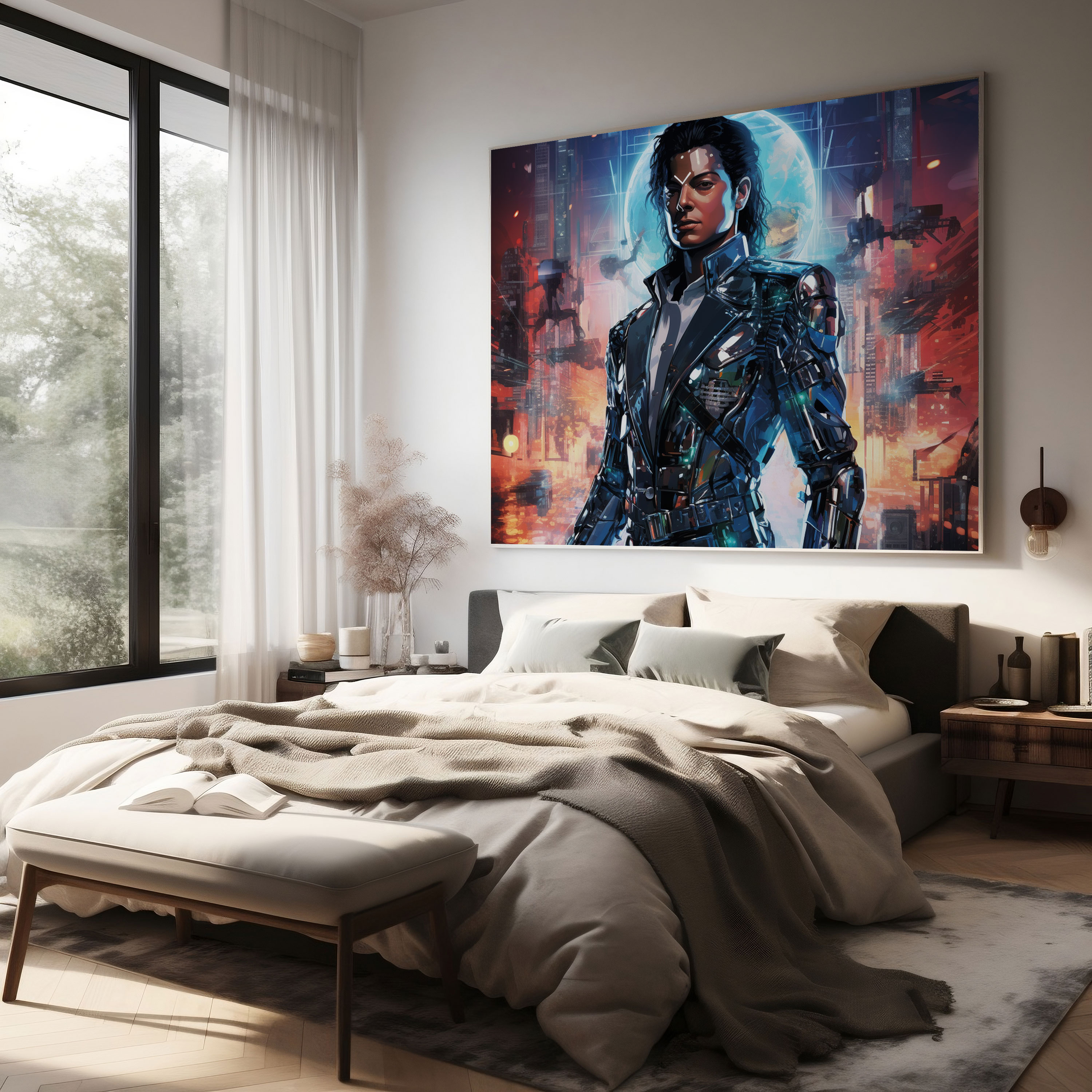 Micheal Jackson Canvas Print - Futuristic Iconic Style - Micheal Jackson, Futuristic, Wall Art, Canvas
