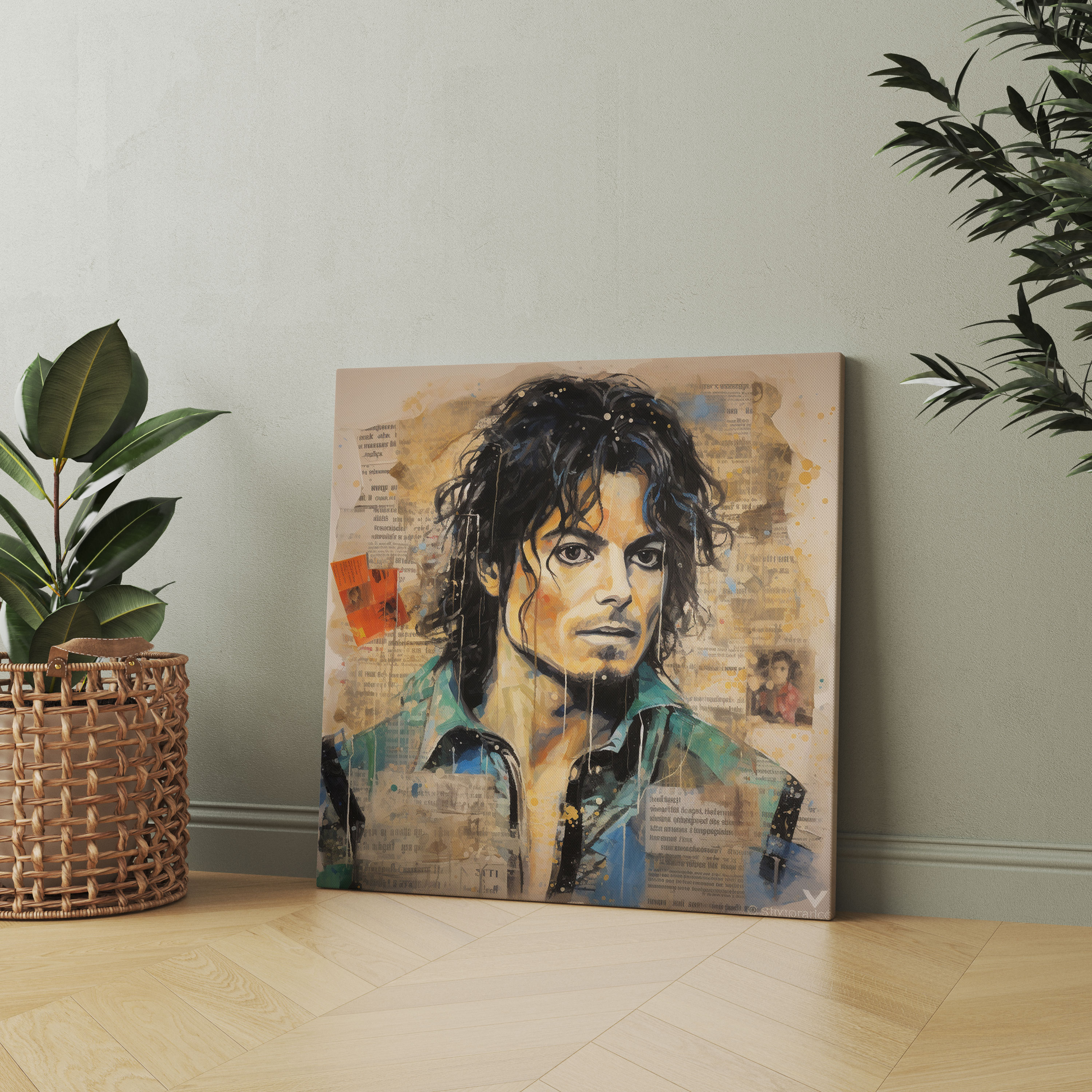 Micheal Jackson Leinwandbild - Mixed Media Tribute für die Home Decoration