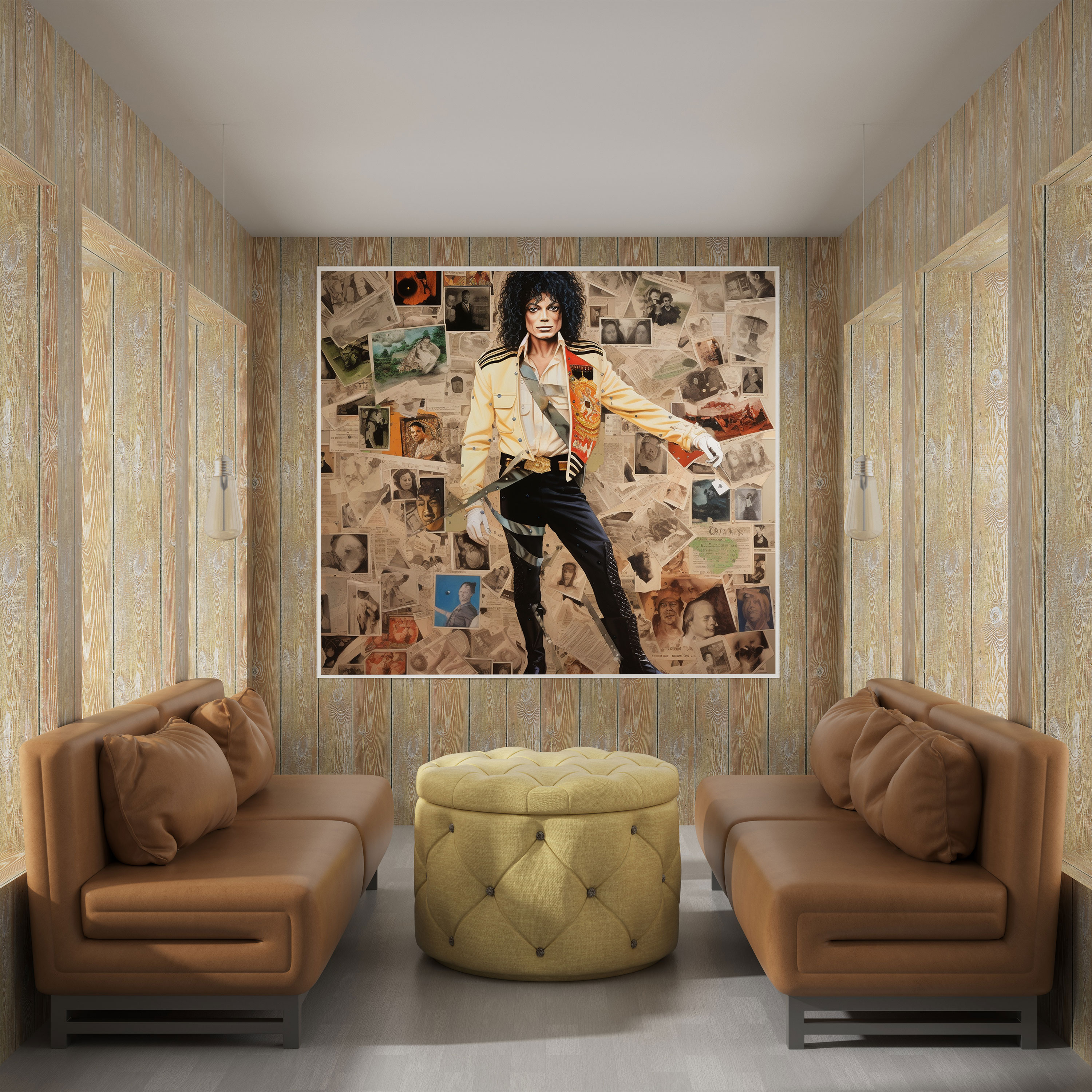 Micheal Jackson Leinwandbild - Evolution Collage - Iconische Bilder Wandkunst Evolution