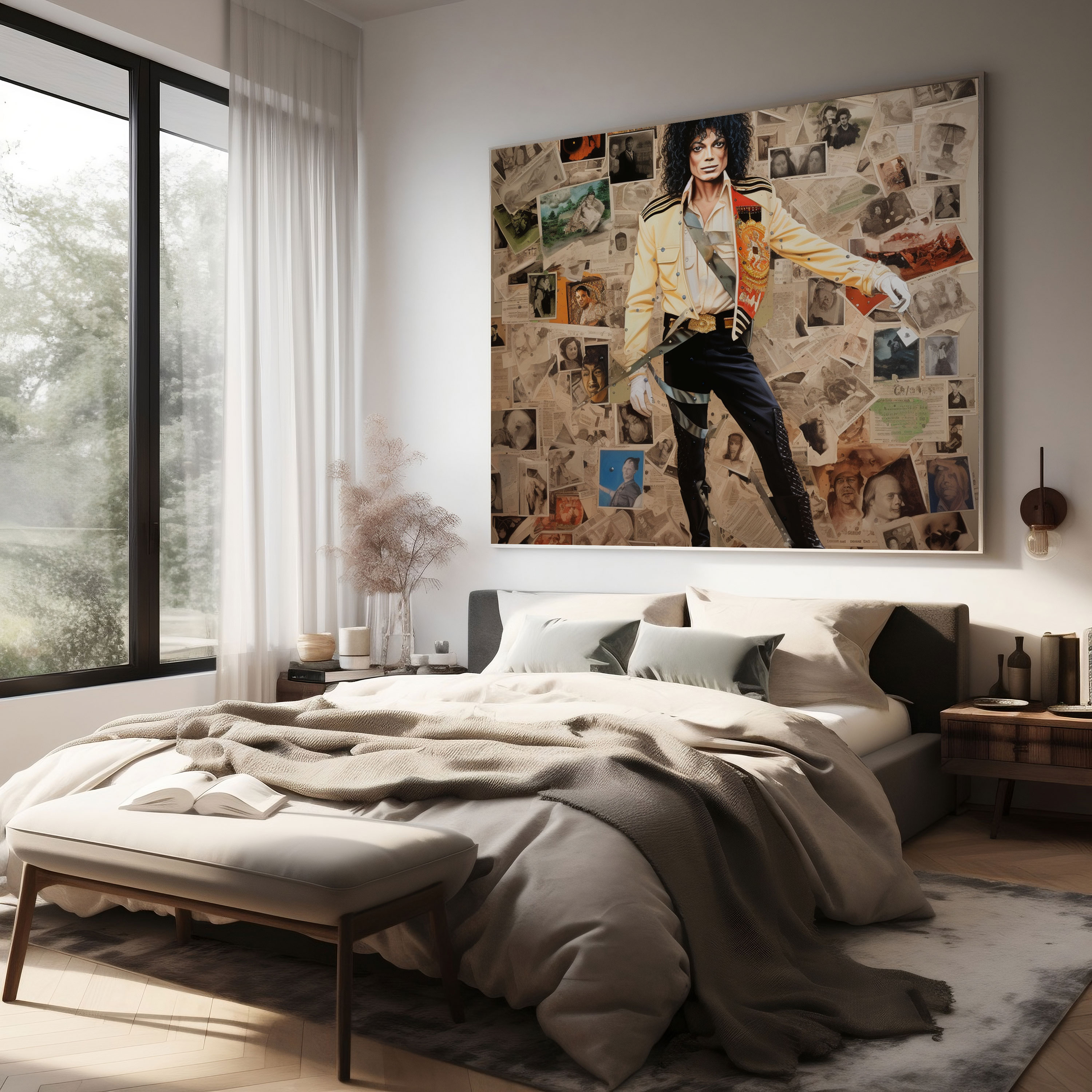 Micheal Jackson Leinwandbild - Evolution Collage - Iconische Bilder Wandkunst Evolution