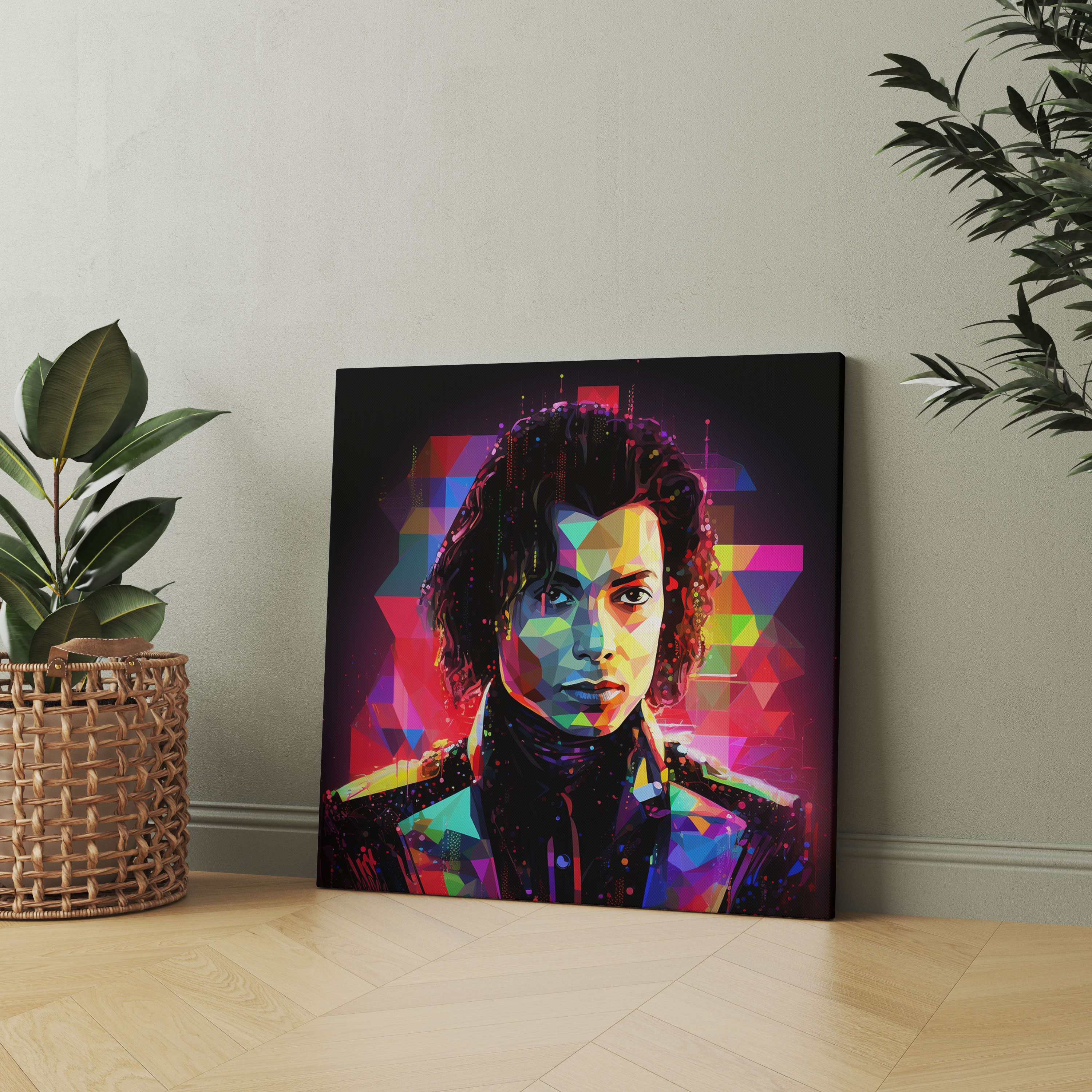 Micheal Jackson Leinwandbild - Futuristische Neon-Kunst - Modernität Wohnkultur Faszinierend