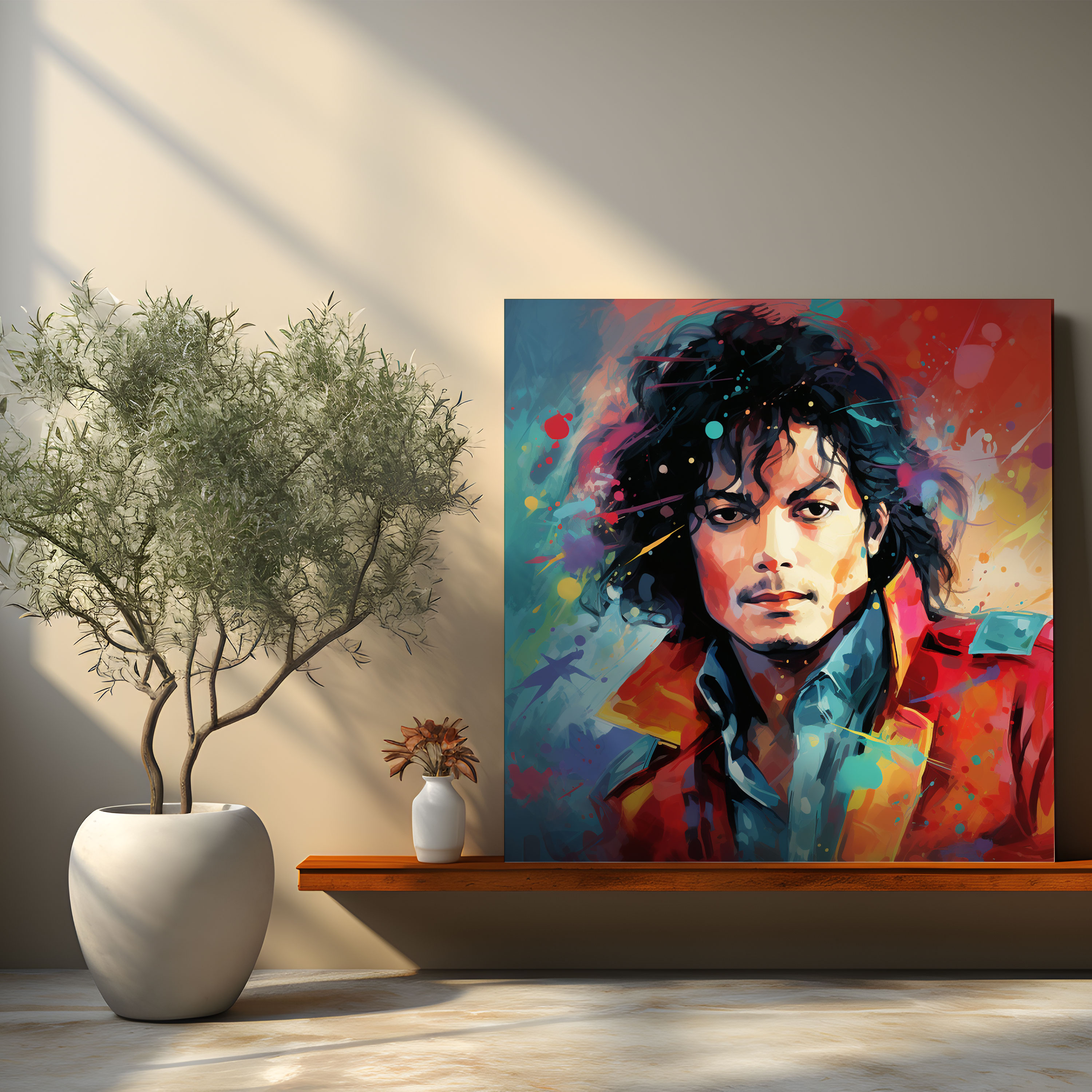 Leinwandbild Michael Jackson - Pop-Art-Stil - Wandkunst Dekorationsbild