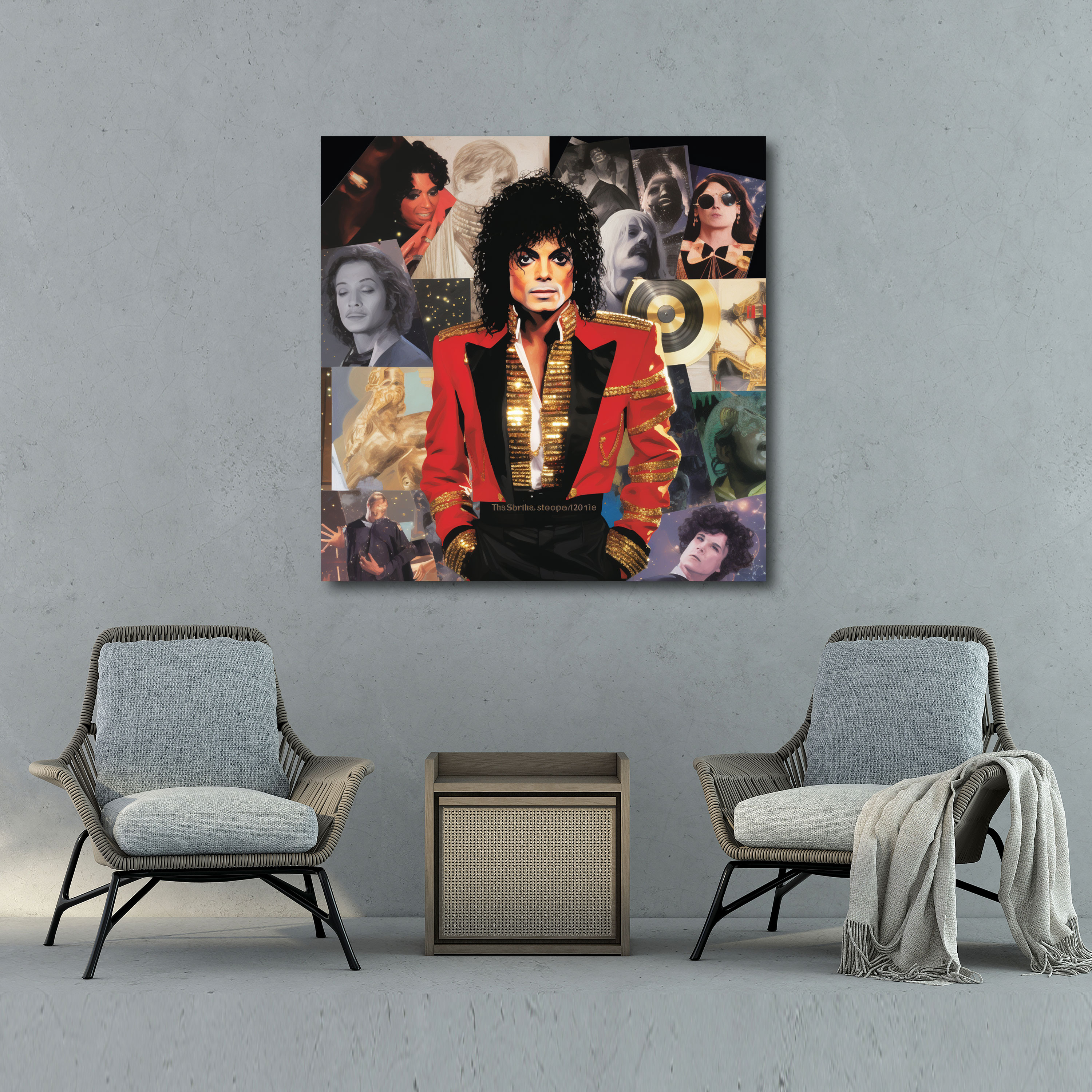 Michael Jackson Wall Decoration - Album Covers Collage - Micheal Jackson, Home Decoration, Canvas Wall Art, Canvas