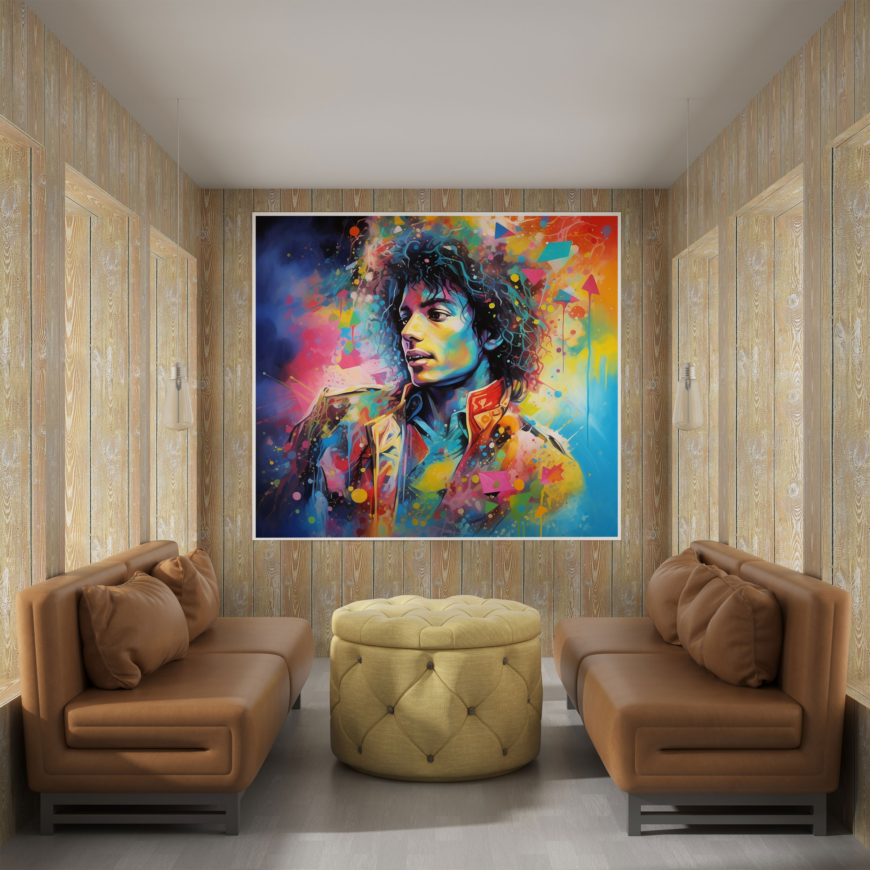 Leinwandbild Michael Jackson - Psychedelisches Kunstwerk - Wanddekoration