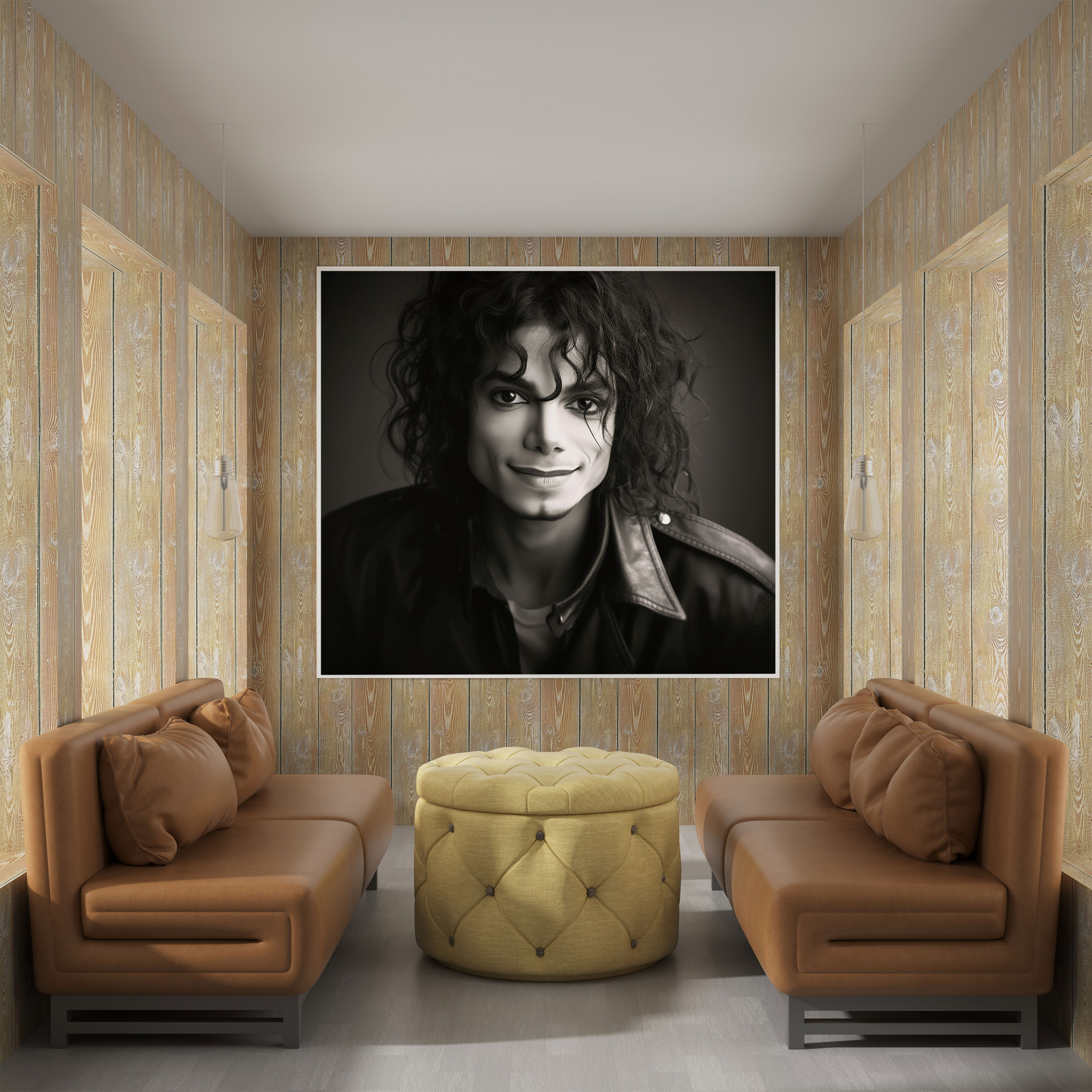 Michael Jackson Leinwandbild Schwarz-Weiß Wandkunst - Zuhause Dekoration Musiklegende