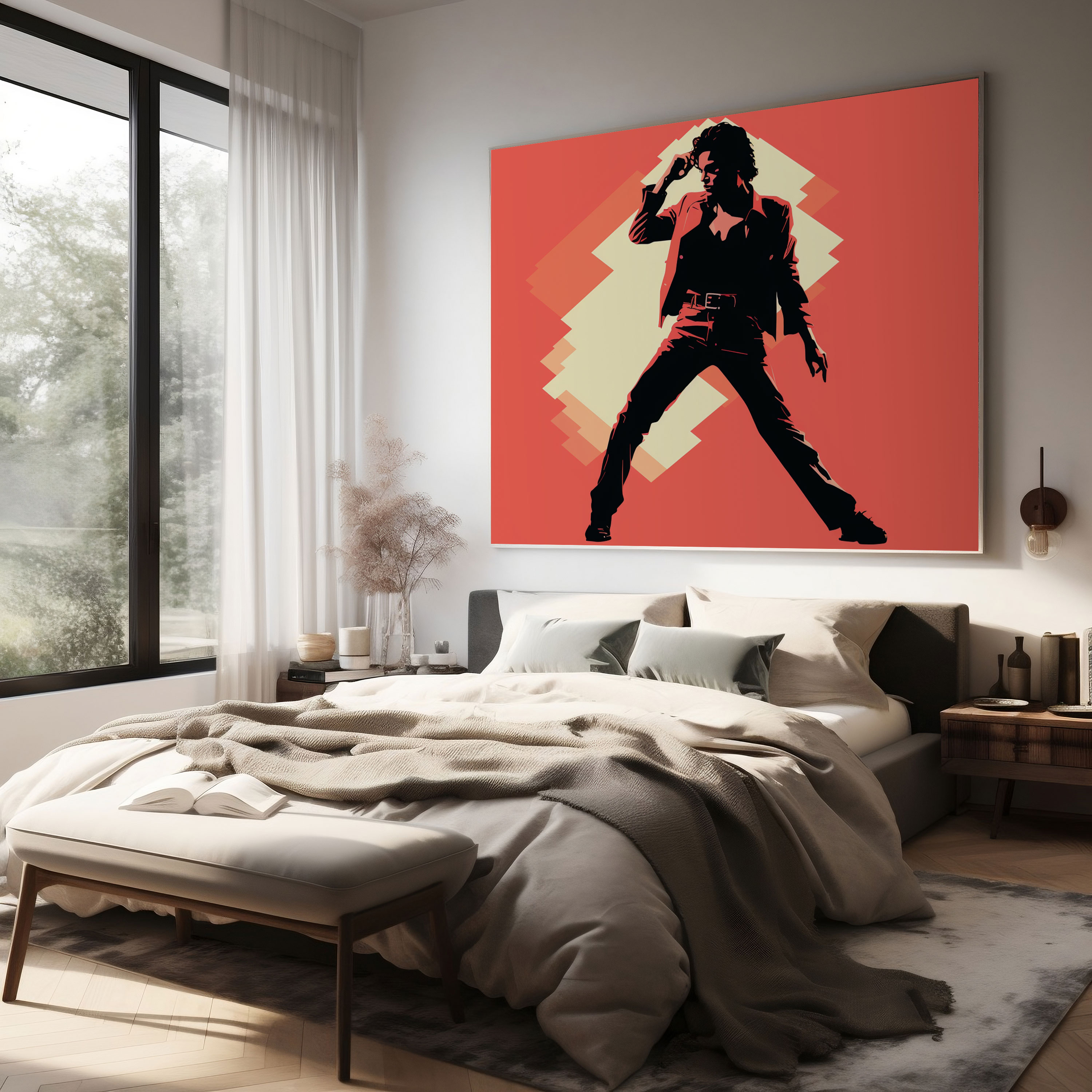Michael Jackson Leinwandbild - Retro Wanddekoration - Wandkunst für Zuhause