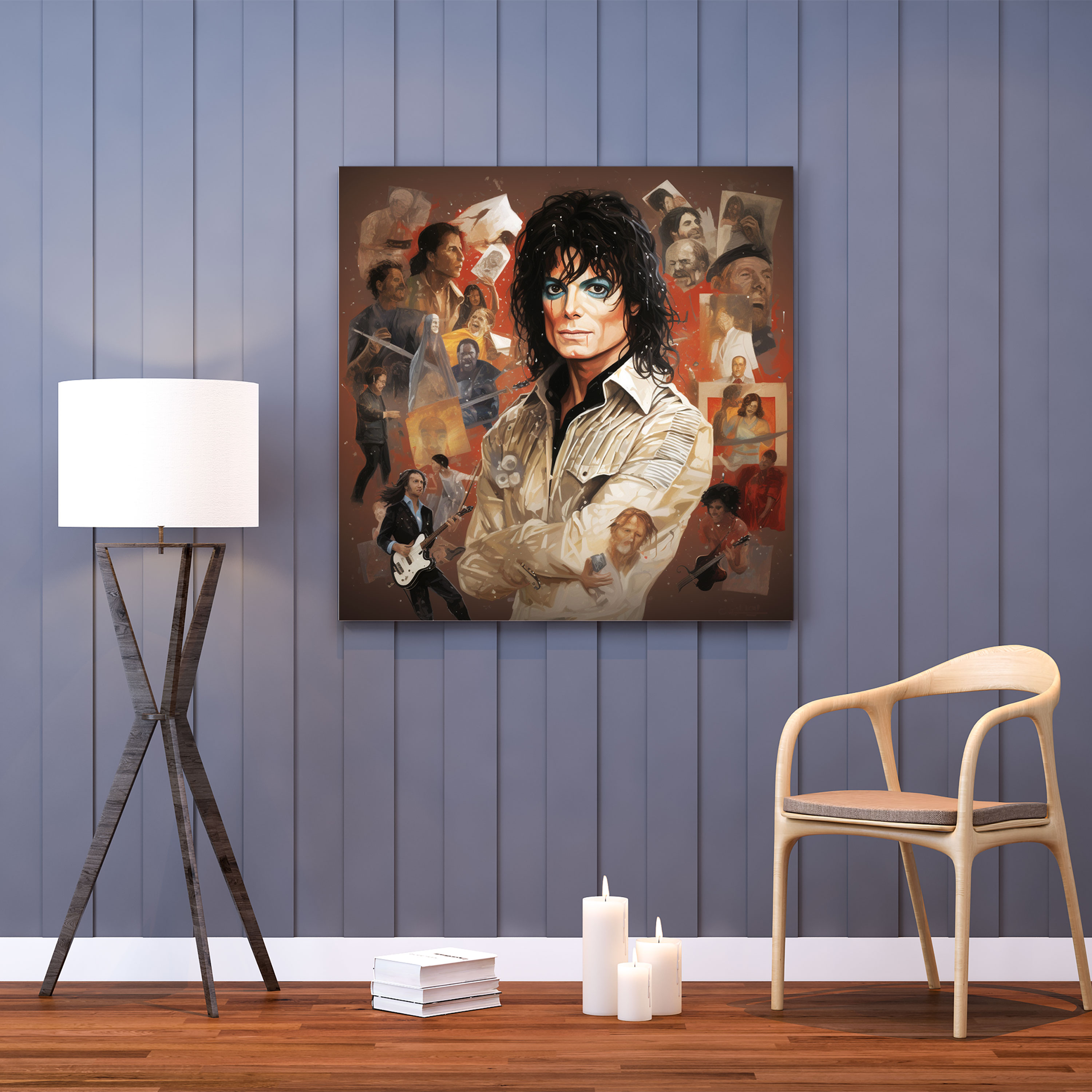 Michael Jackson Canvas Print - Collage Wall Decoration - Micheal Jackson, Canvas Print, Memorable Moments, Wall Decoration