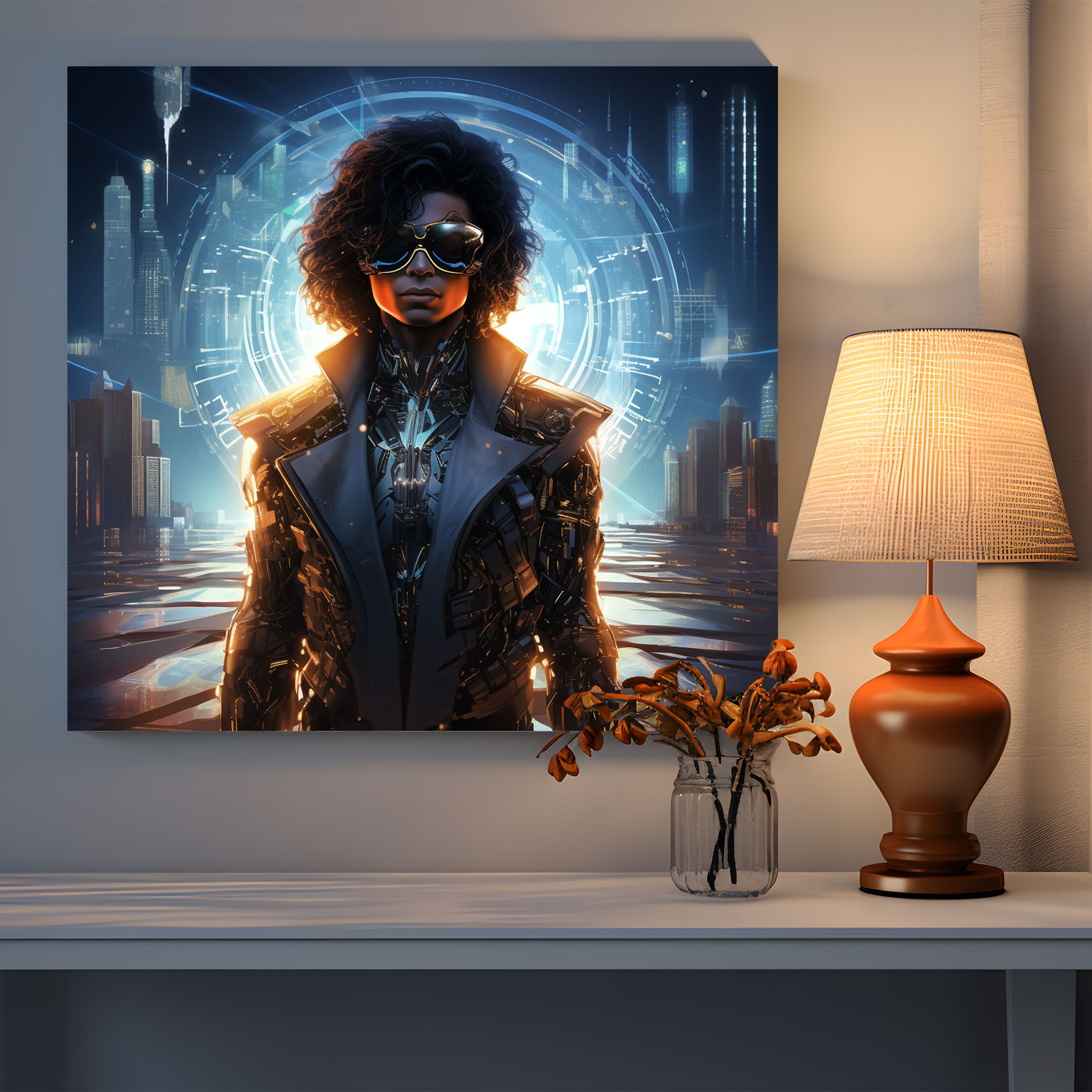 Micheal Jackson Leinwandbild - Futuristische Wandkunst