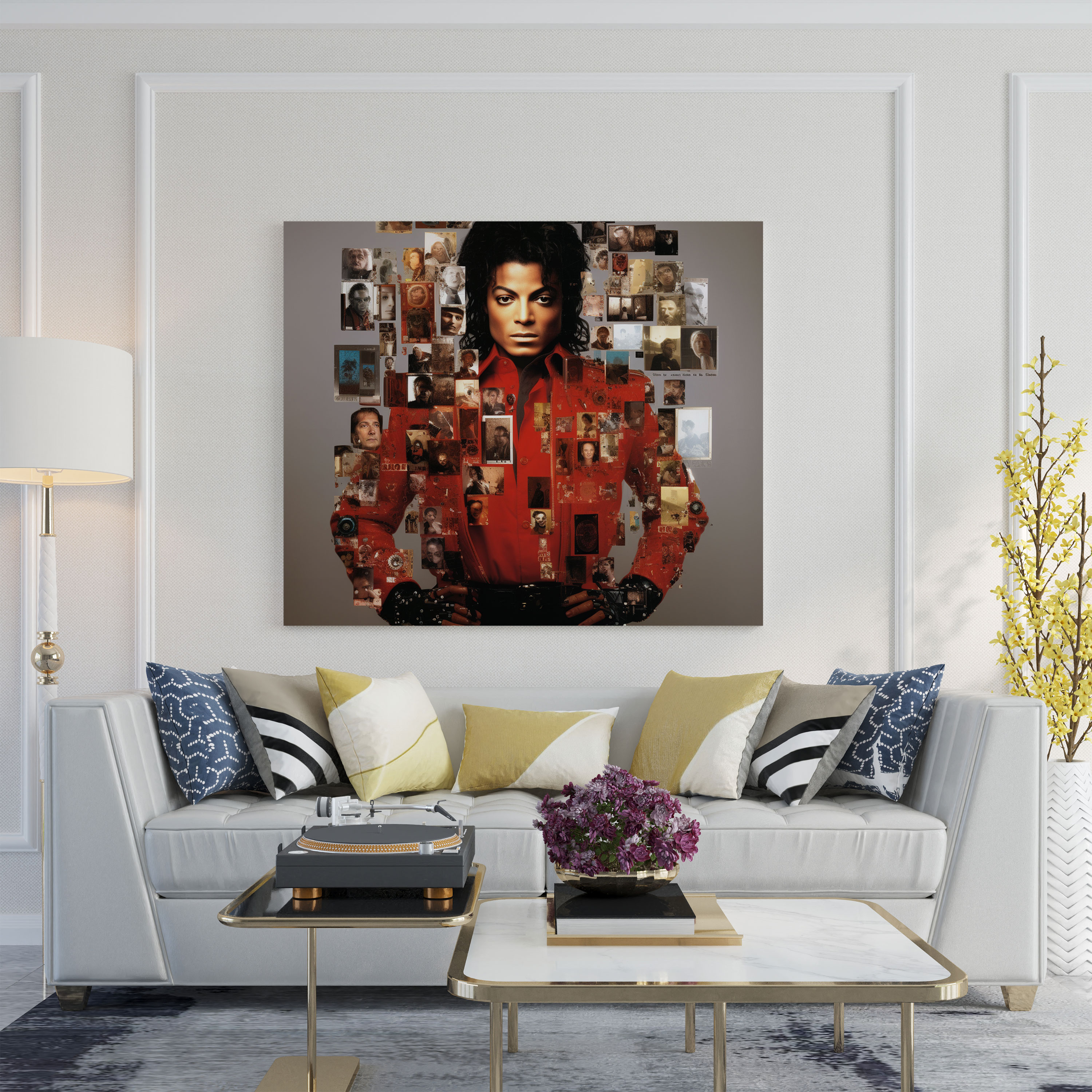 Micheal Jackson Wandkunst - Collage Leinwandbild - Fotografien Wohnkultur