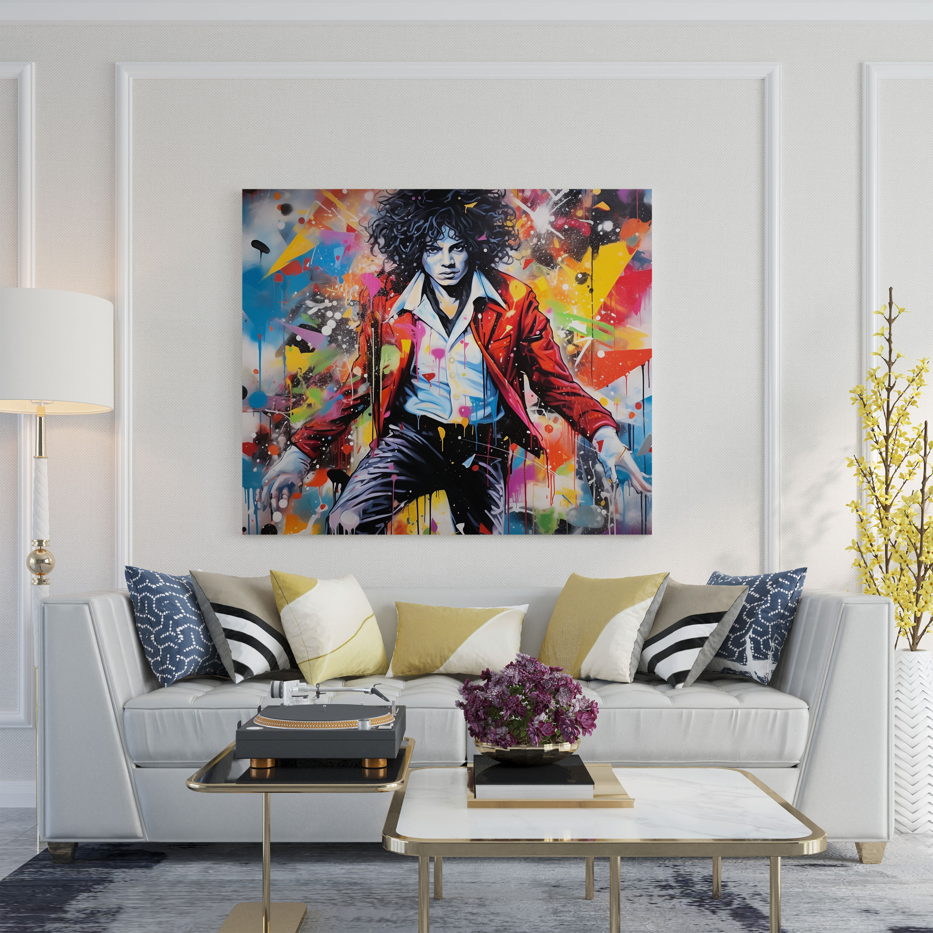 Micheal Jackson Wall Decoration - Graffiti-Inspired Artwork - Micheal Jackson, Wall Decoration, Canvas, Canvas Print
