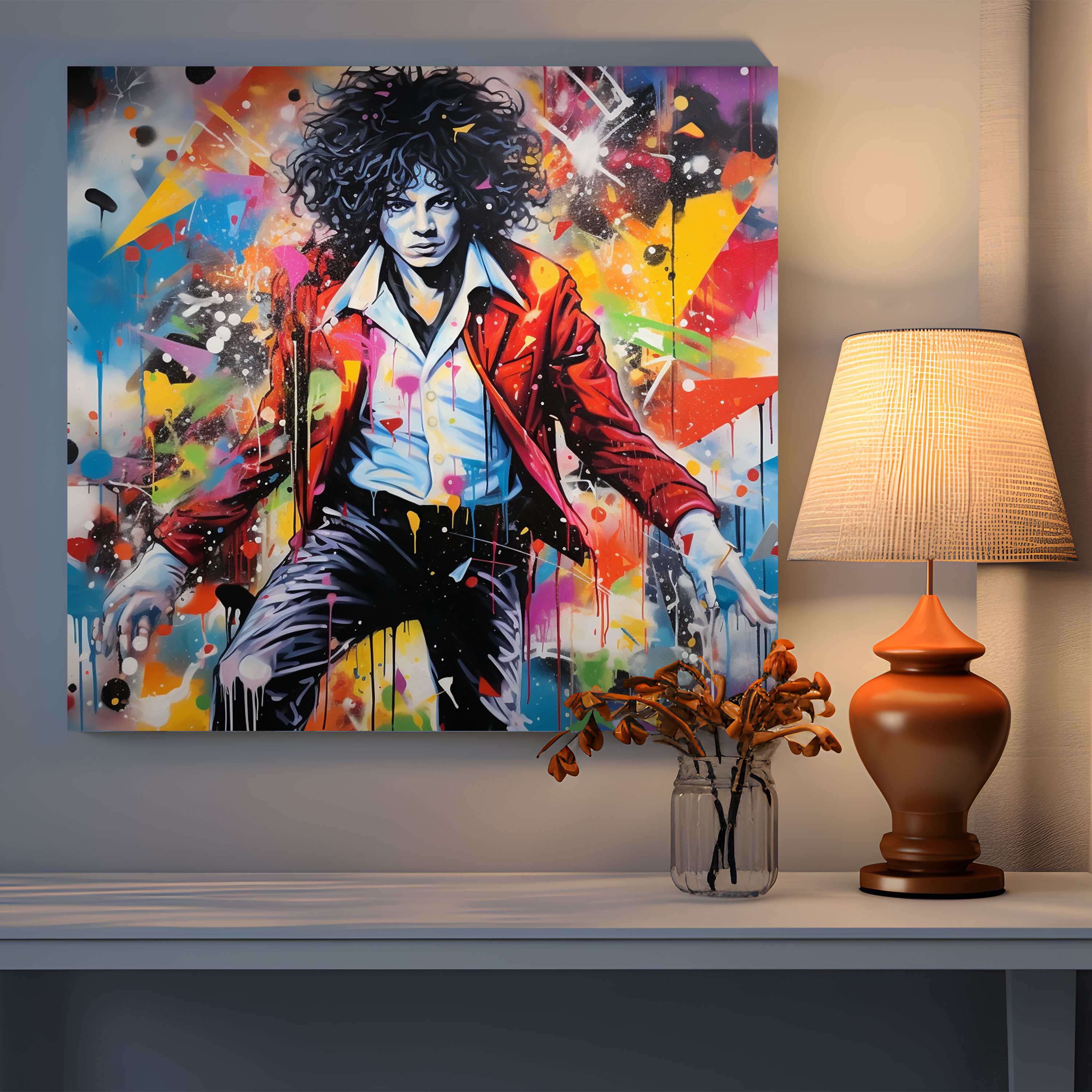 Micheal Jackson Wall Decoration - Graffiti-Inspired Artwork - Micheal Jackson, Wall Decoration, Canvas, Canvas Print