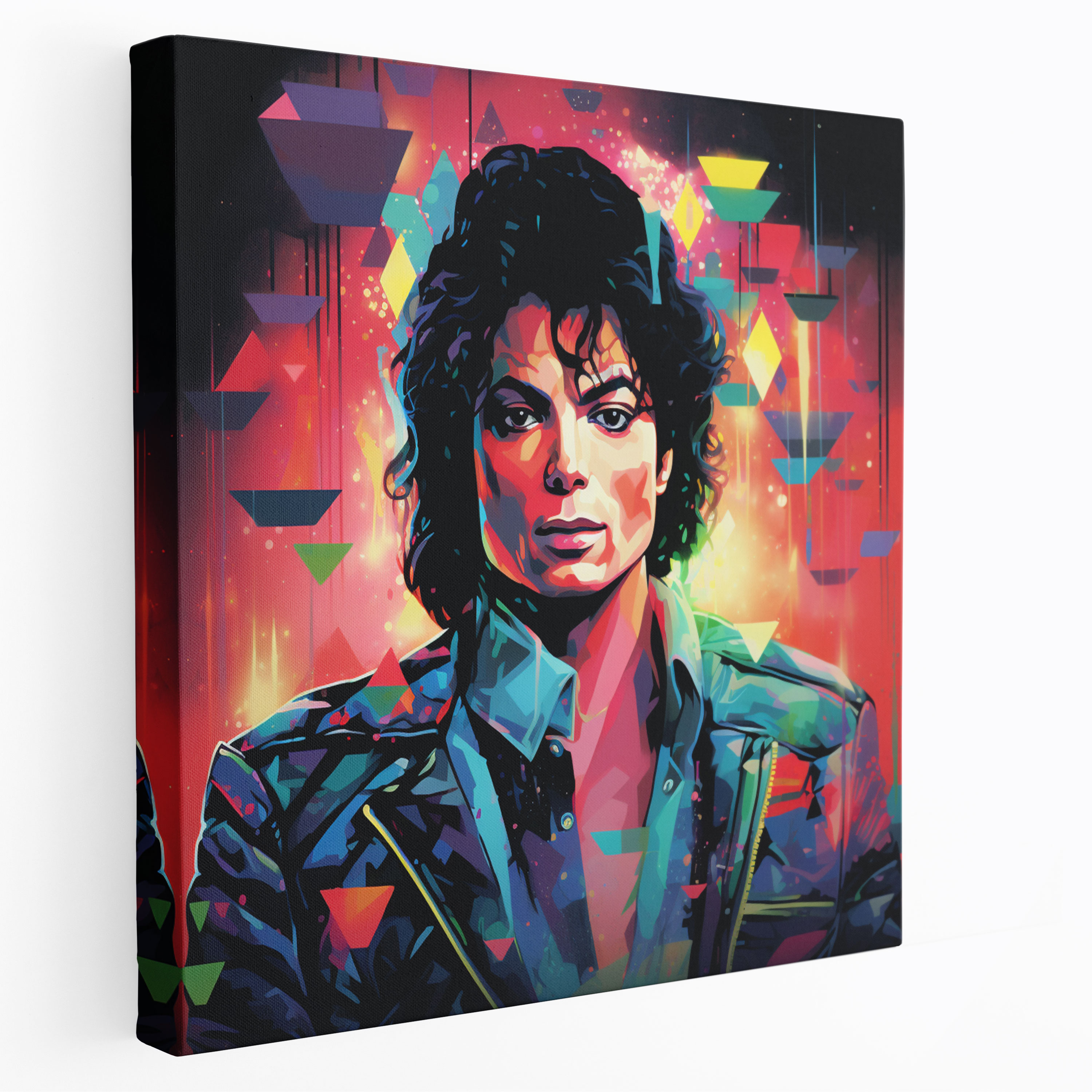 Micheal Jackson Wandkunst - Retro Neon Kunstwerk - Leinwandbild Leinwand Wandkunst Wohnkultur