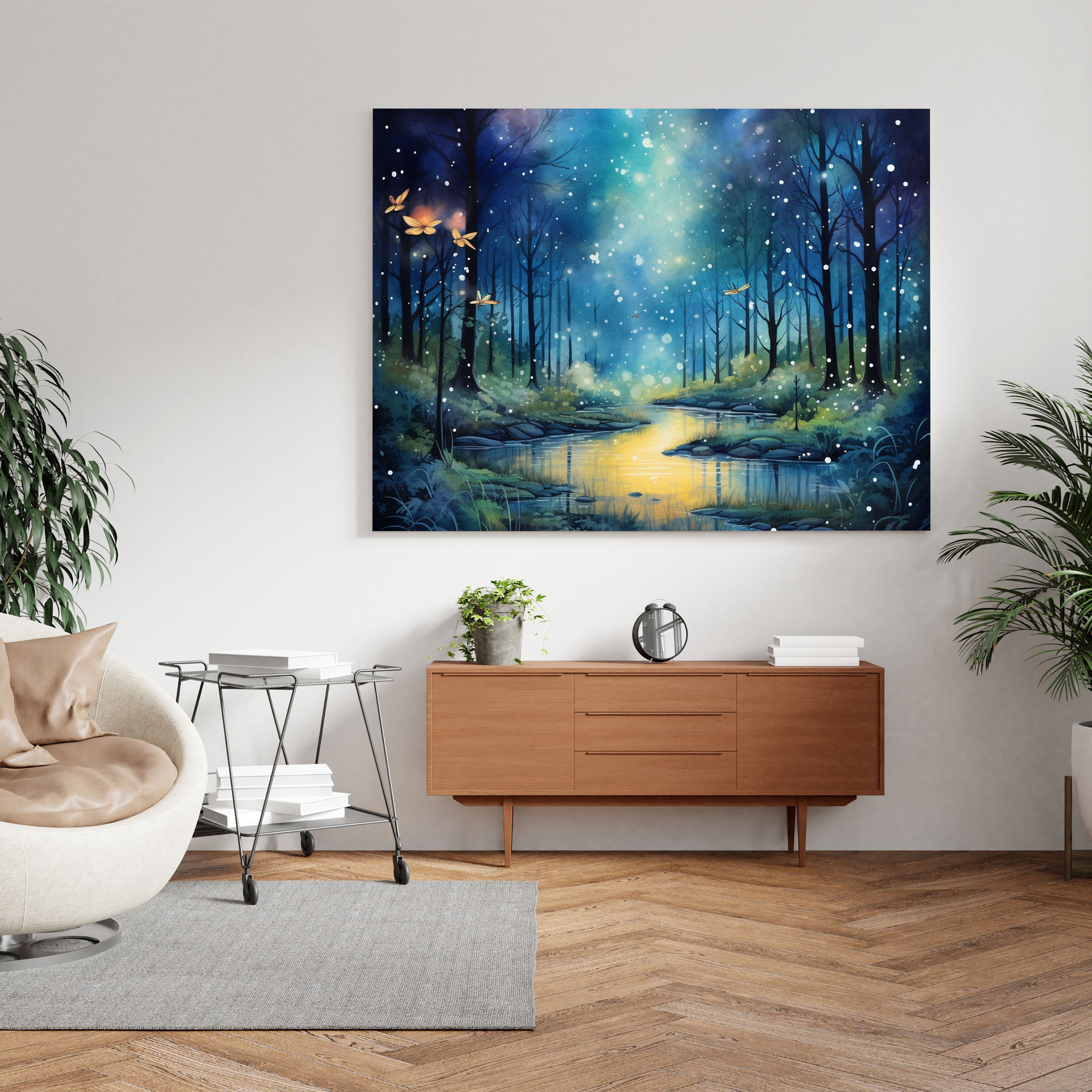 Midnight Forest Canvas Print - Midnight, Canvas Wall Art, Midnight, Canvas Print