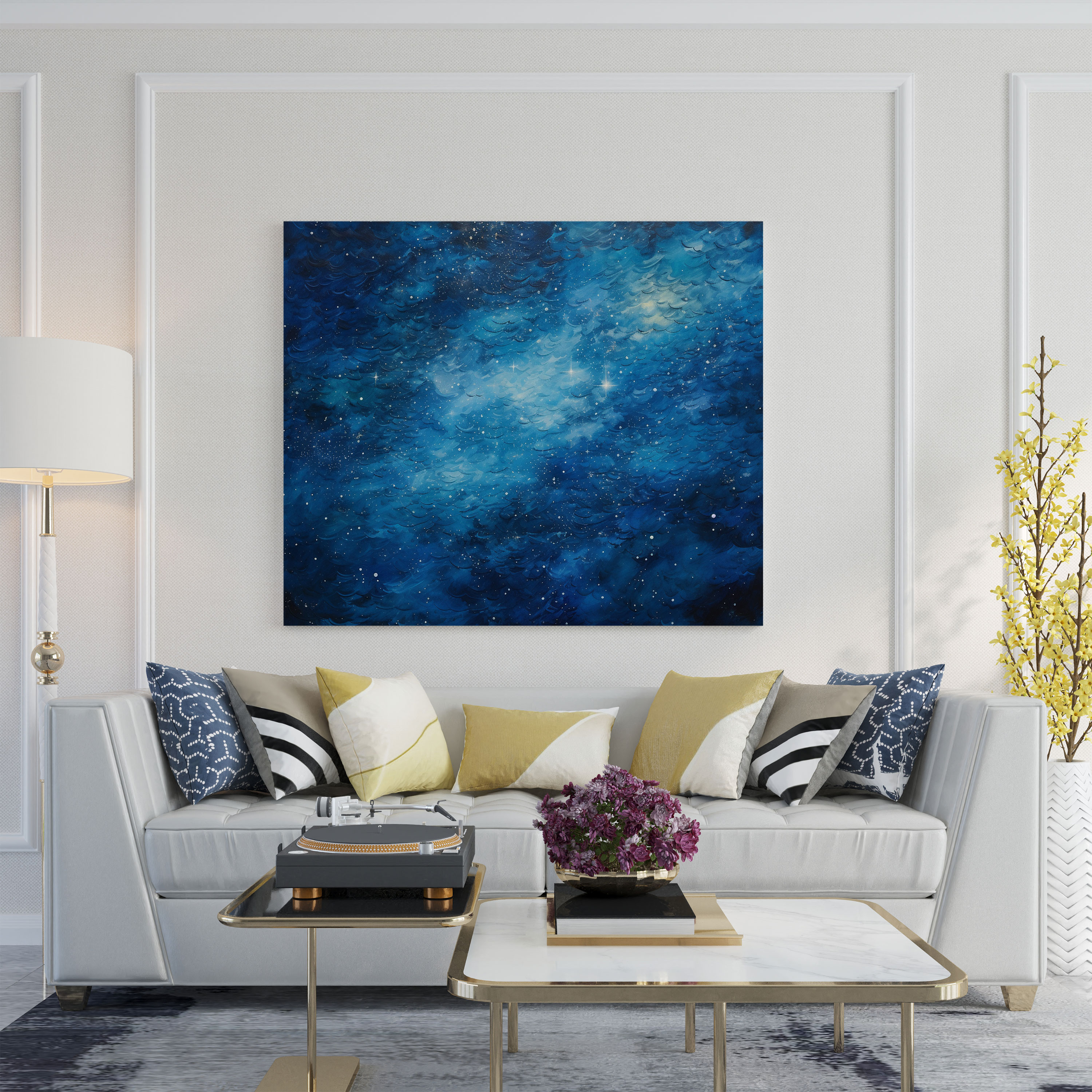 Starry Midnight Canvas Print - Midnight, Wall Art, Home Decoration, Canvas Print
