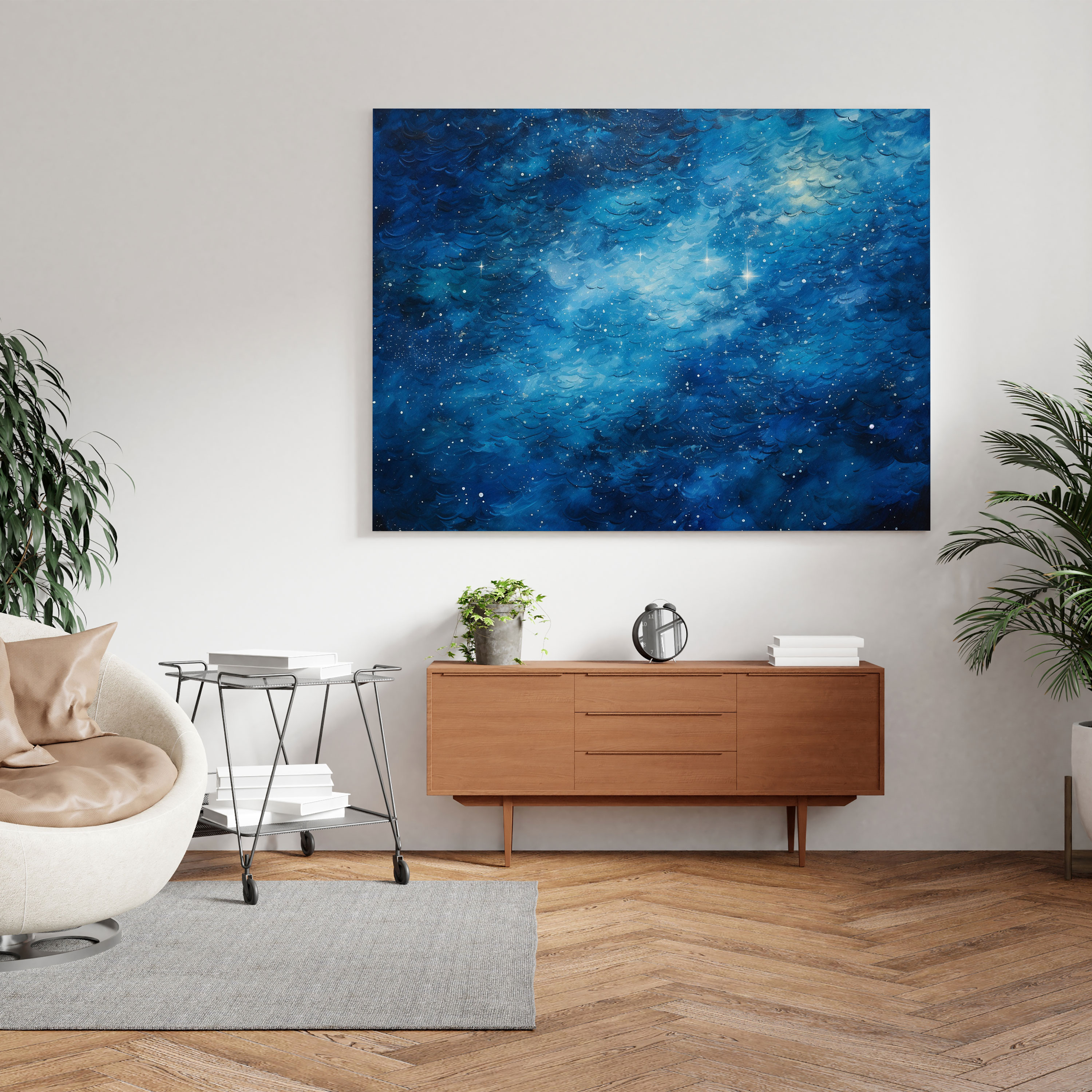 Starry Midnight Canvas Print - Midnight, Wall Art, Home Decoration, Canvas Print