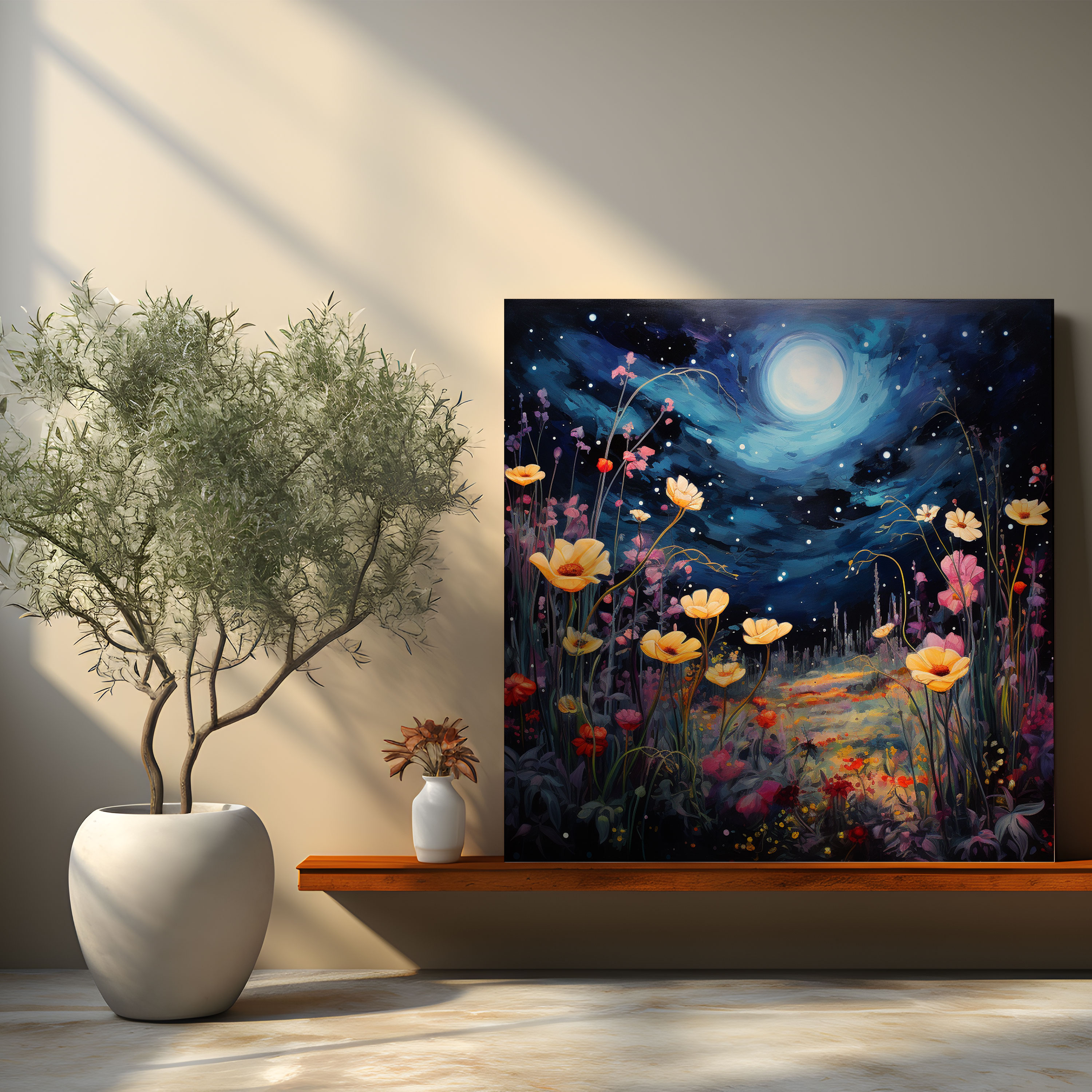 Midnight Garden Canvas Print - Midnight, Home Decoration, Canvas Wall Art, Midnight Garden