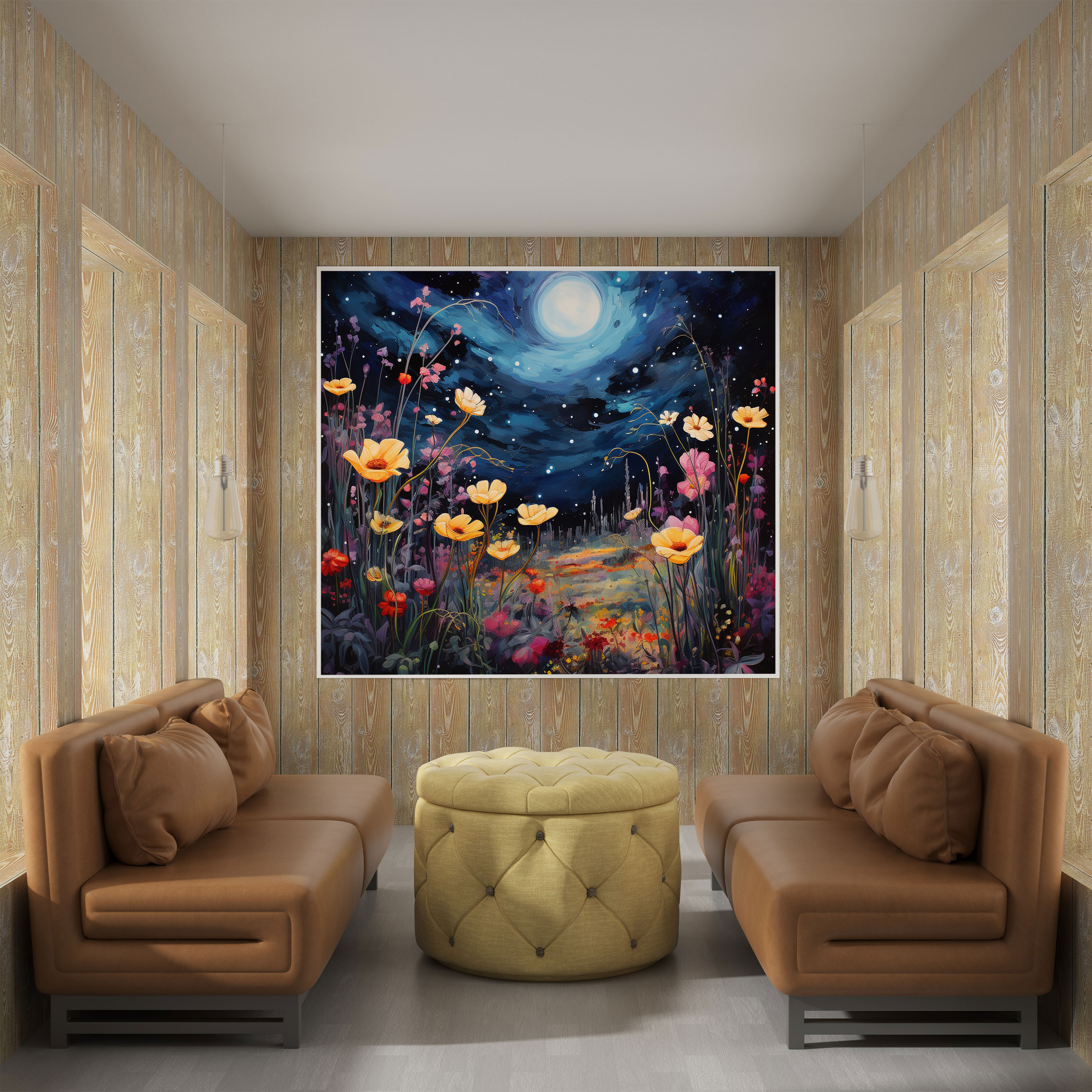 Midnight Garden Canvas Print - Midnight, Home Decoration, Canvas Wall Art, Midnight Garden
