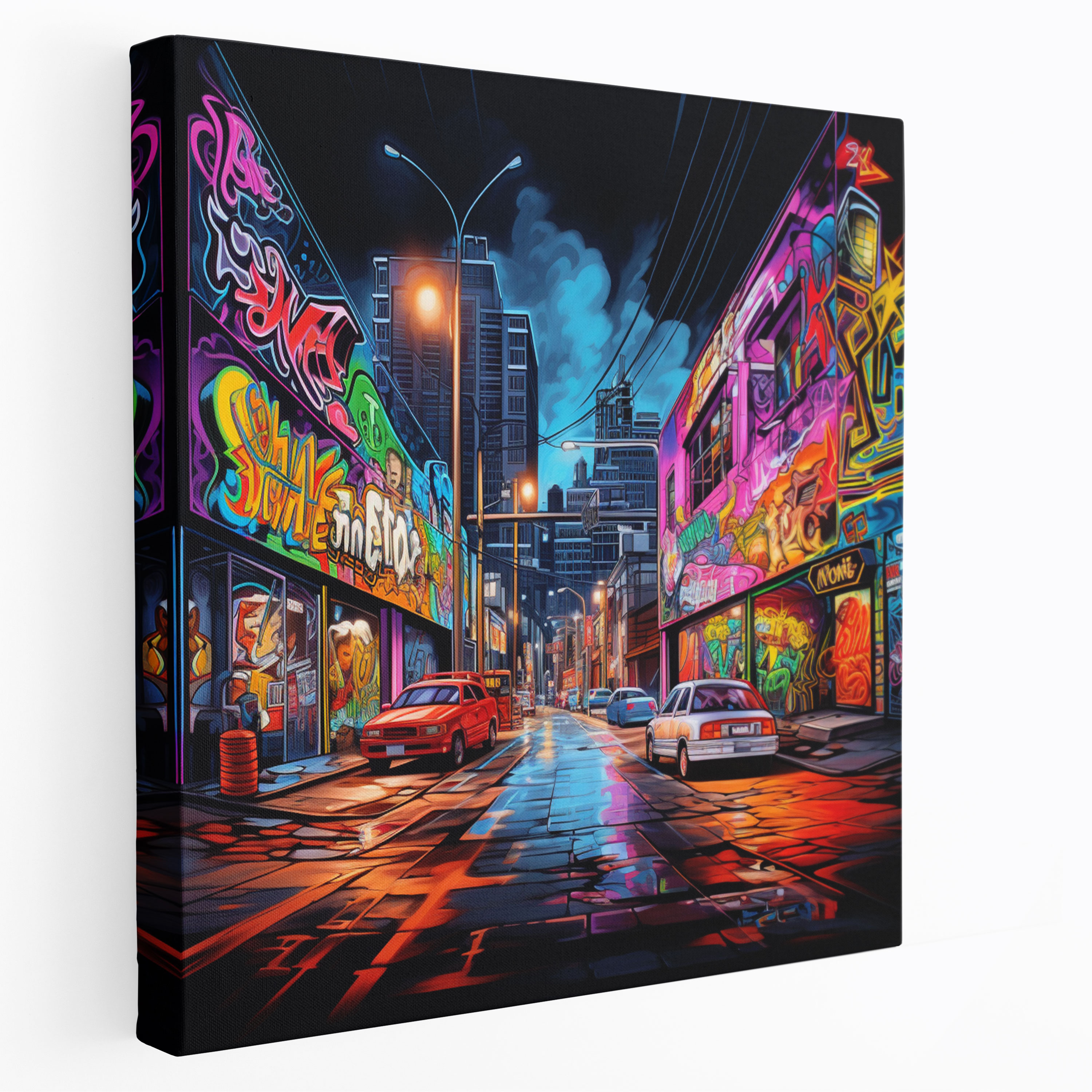 Midnight Graffiti Wall Art - Midnight, Canvas Wall Art, Energetic, Canvas