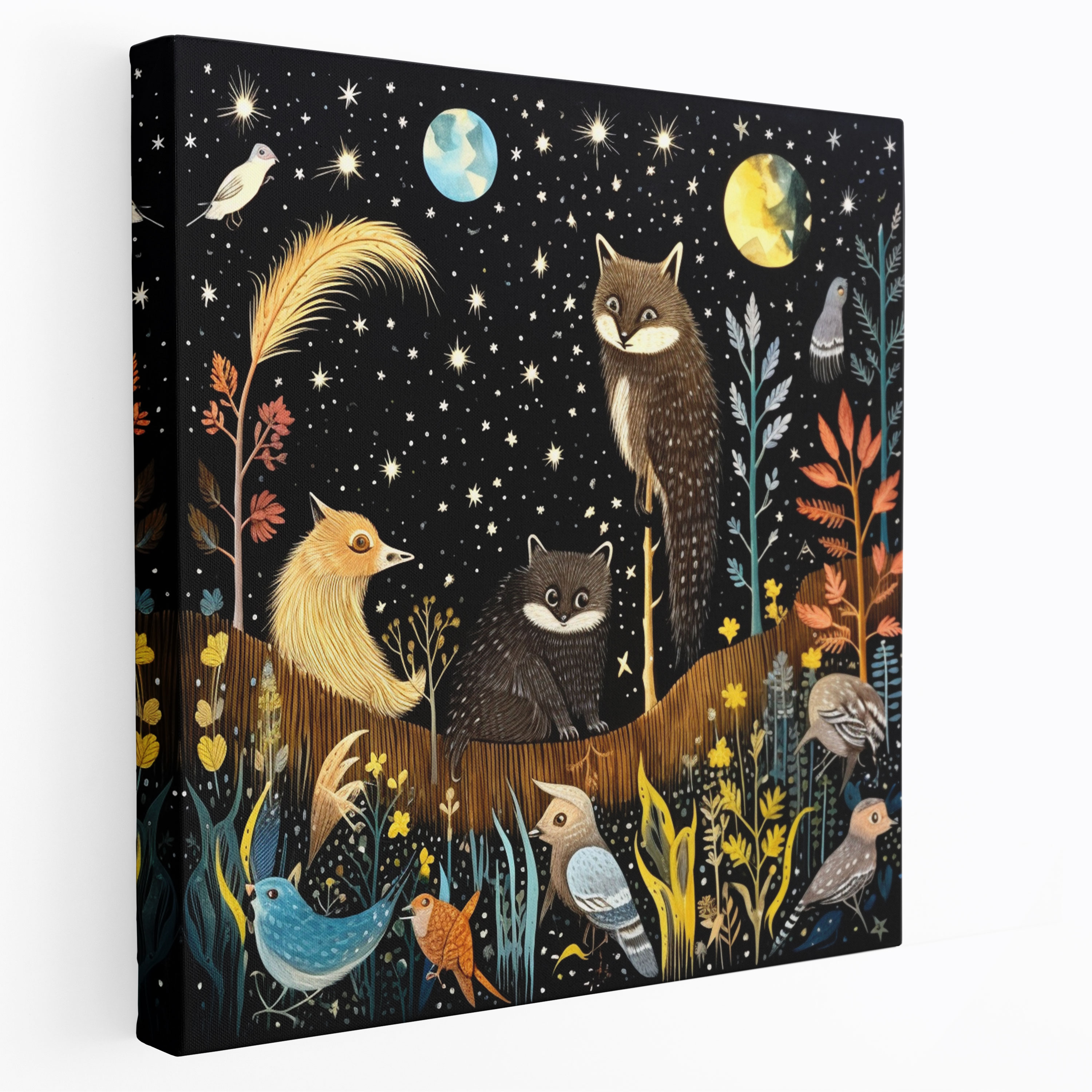 Midnight Gathering Canvas Print - Midnight, Imagination, Canvas Wall Art, Canvas Print