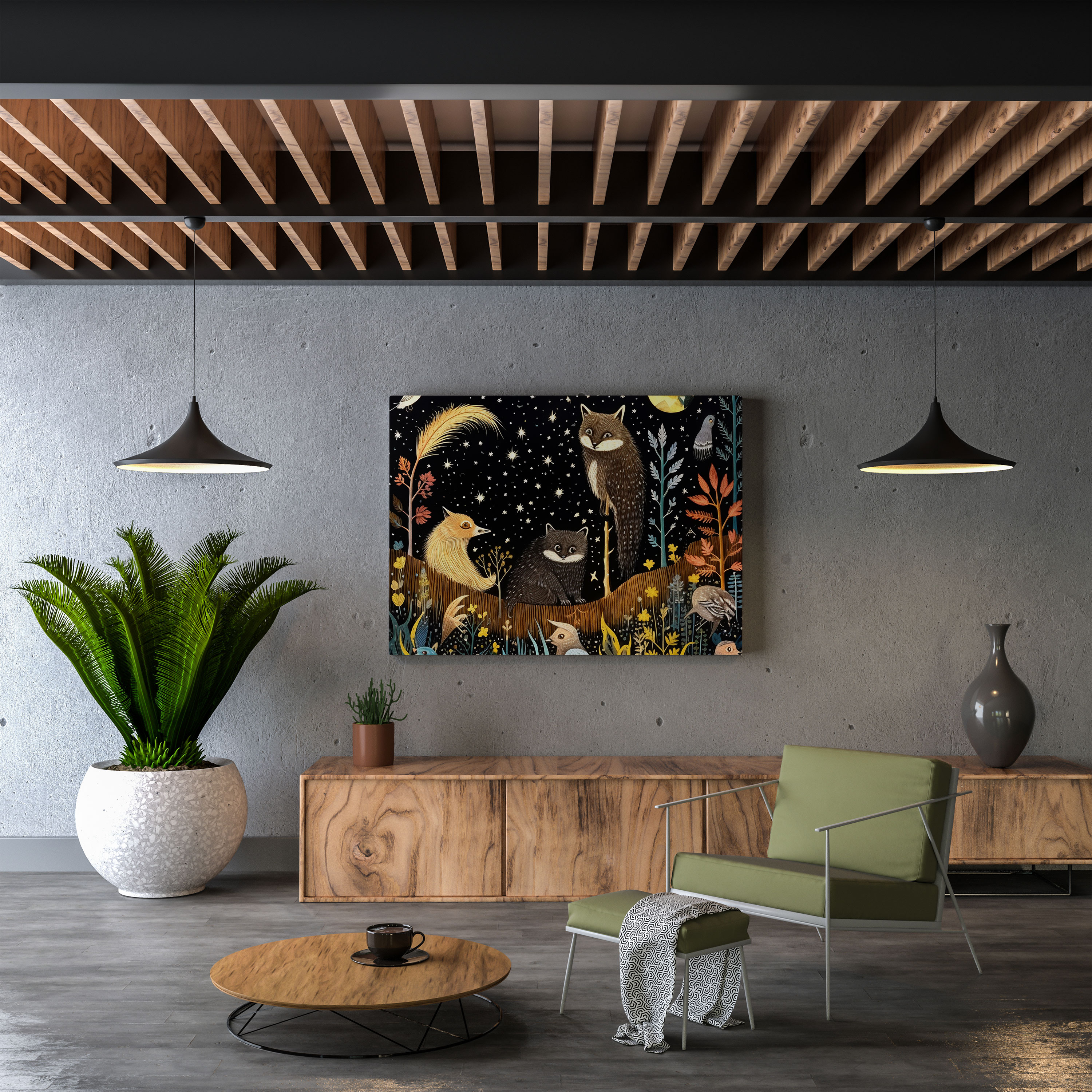 Midnight Gathering Canvas Print - Midnight, Imagination, Canvas Wall Art, Canvas Print