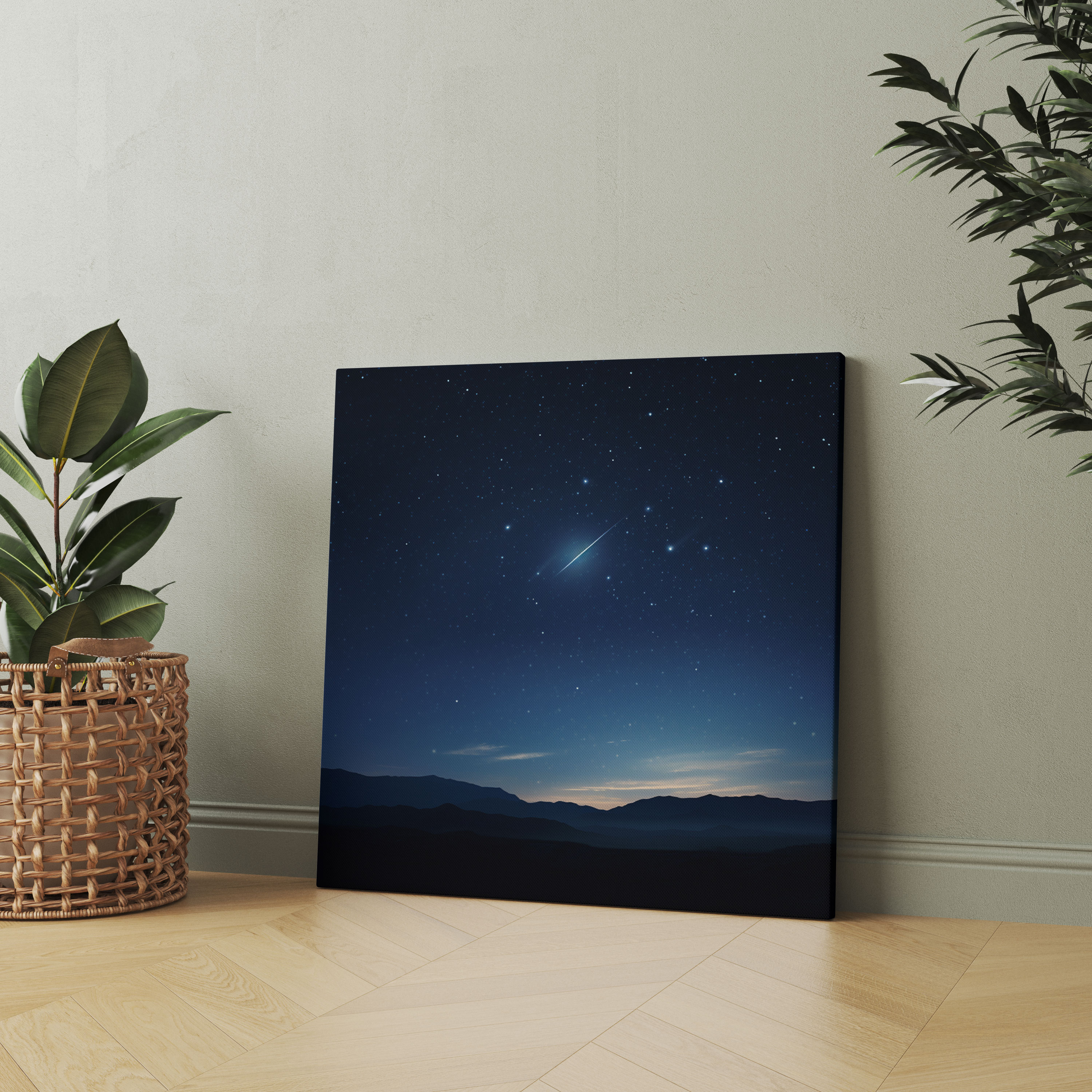 Midnight Sky Canvas Print - Midnight, Dreamy, Calming, Home Decoration