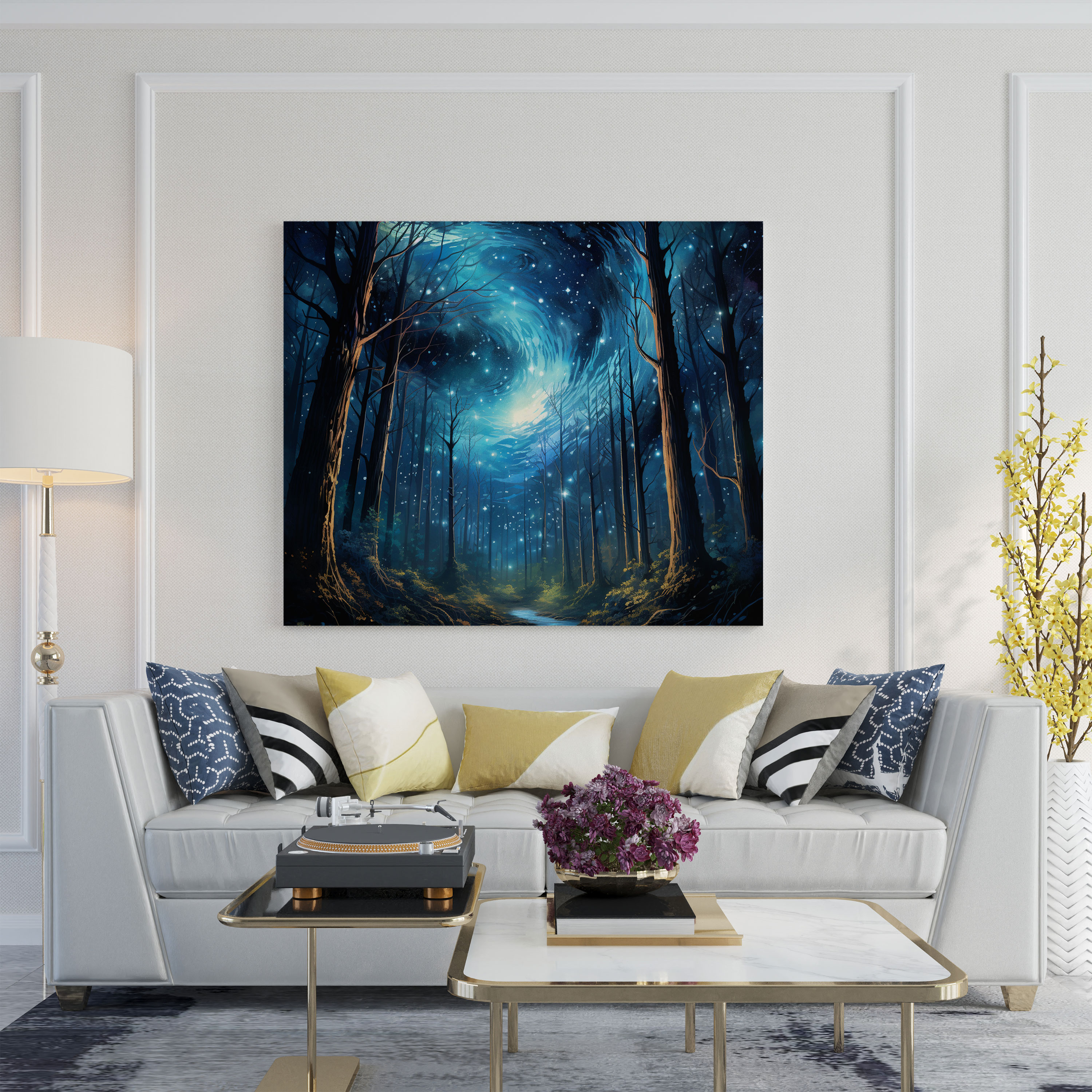 Midnight Forest Wall Art - Midnight, Canvas Print, Wall Art, Midnight